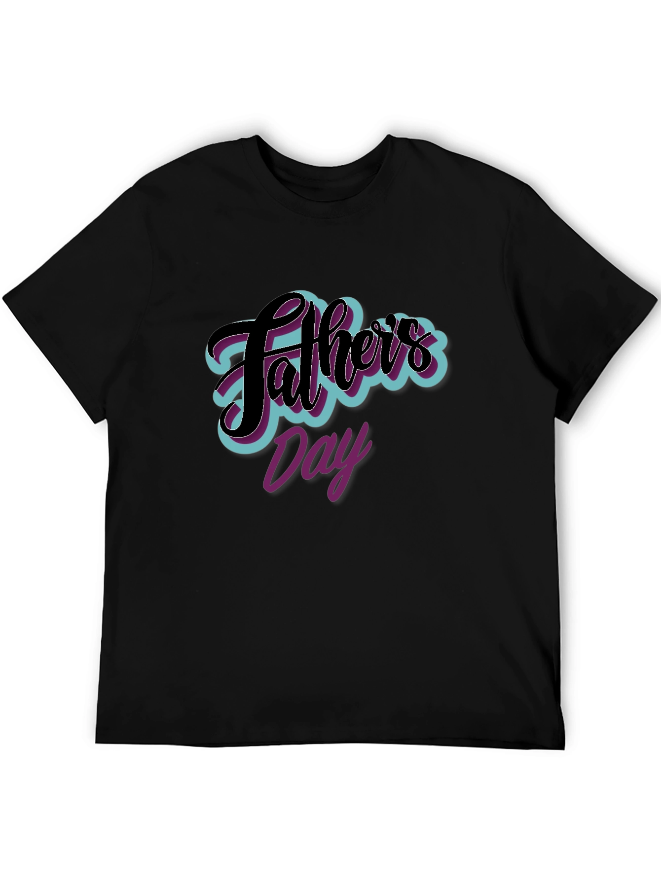 Fathers Day Graphic Tee - Black Casual T-Shirt