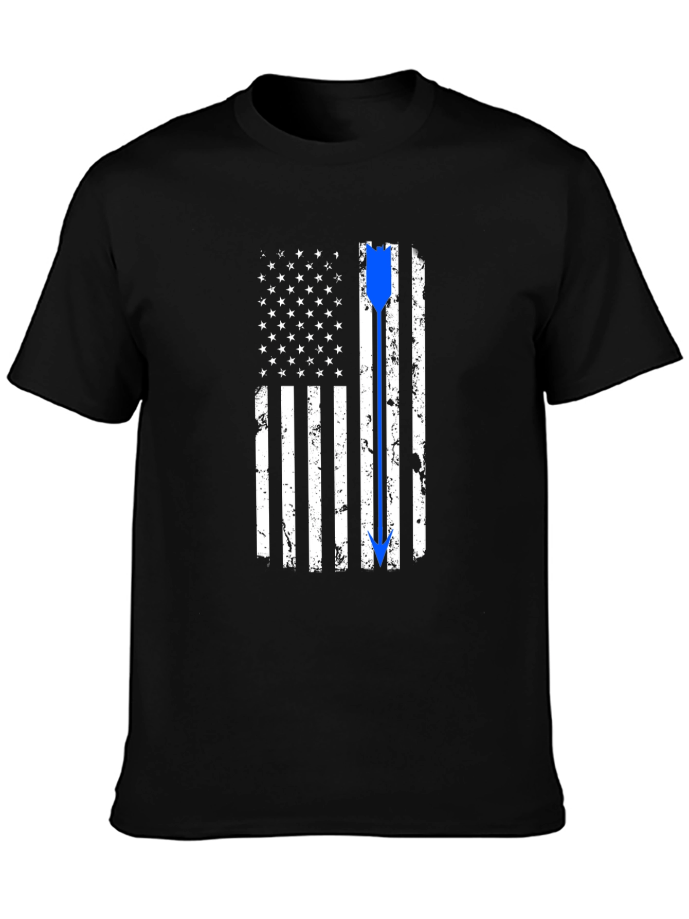 Thin Blue Line American Flag Arrow T-Shirt