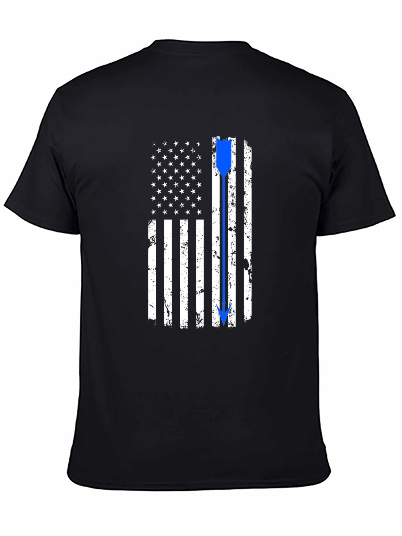 Thin Blue Line American Flag Arrow T-Shirt