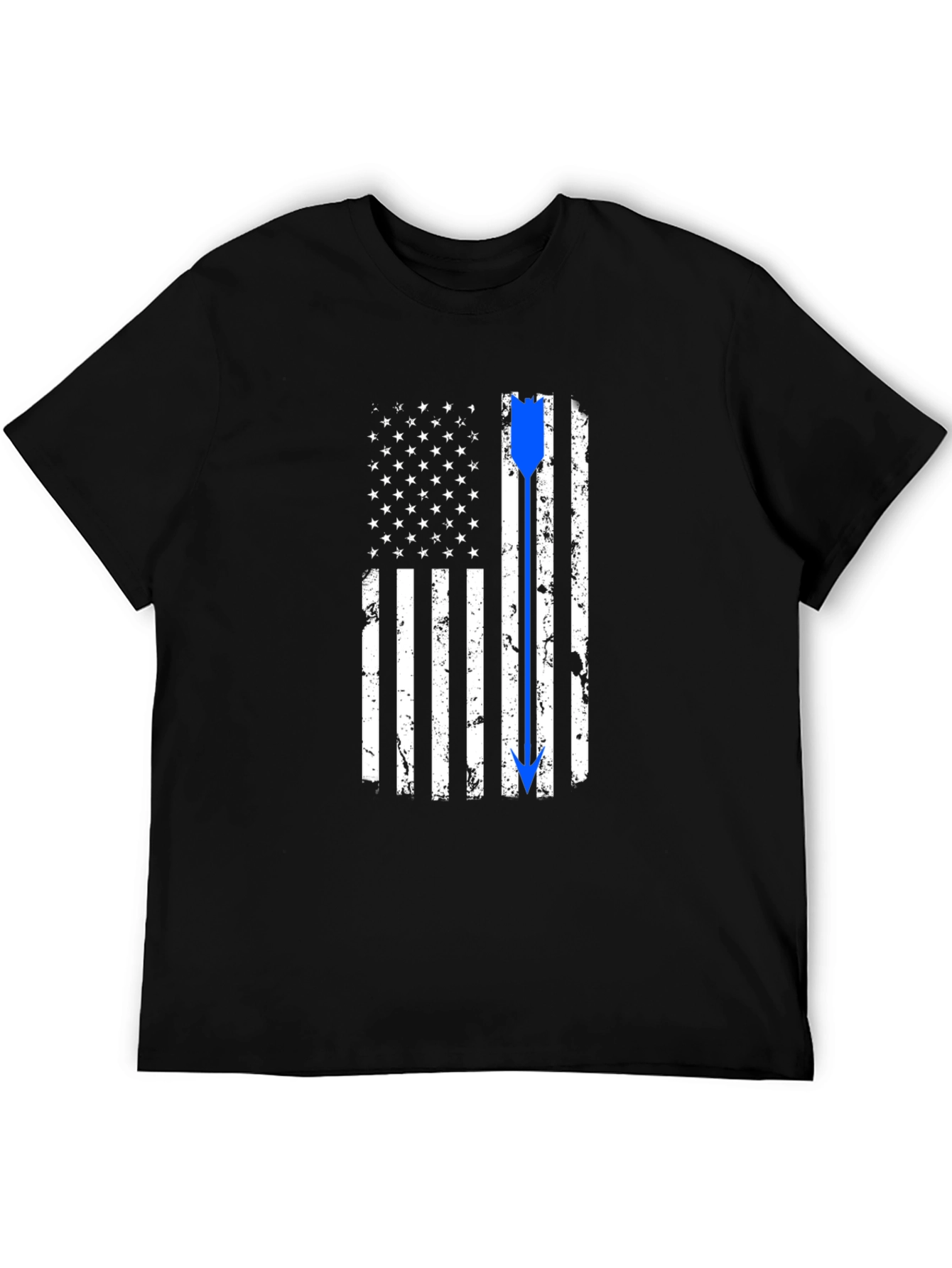 Thin Blue Line American Flag Arrow T-Shirt