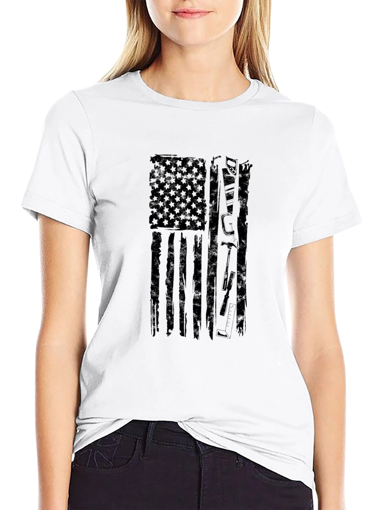 American Flag Lineman T-Shirt
