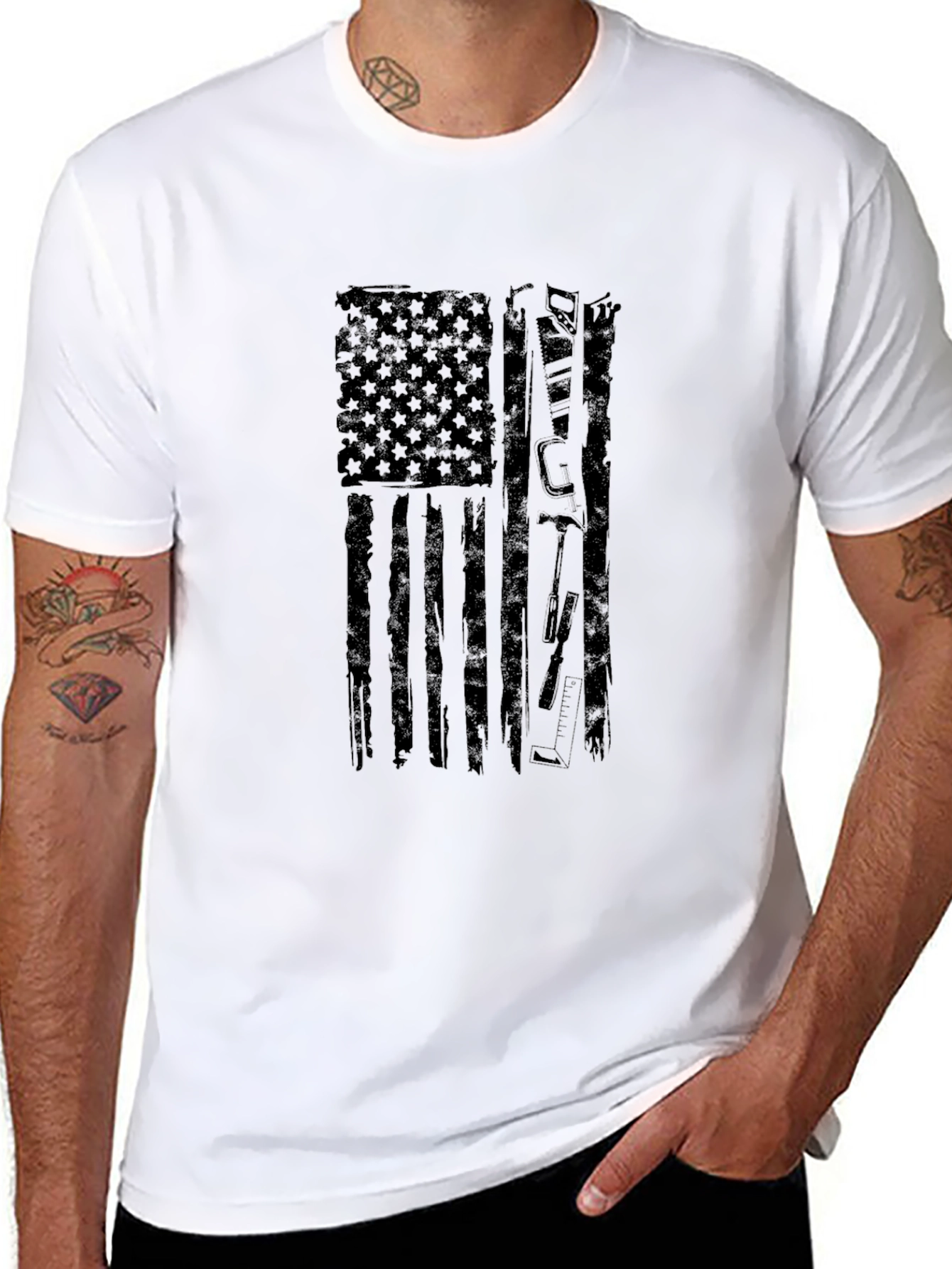 American Flag Lineman T-Shirt