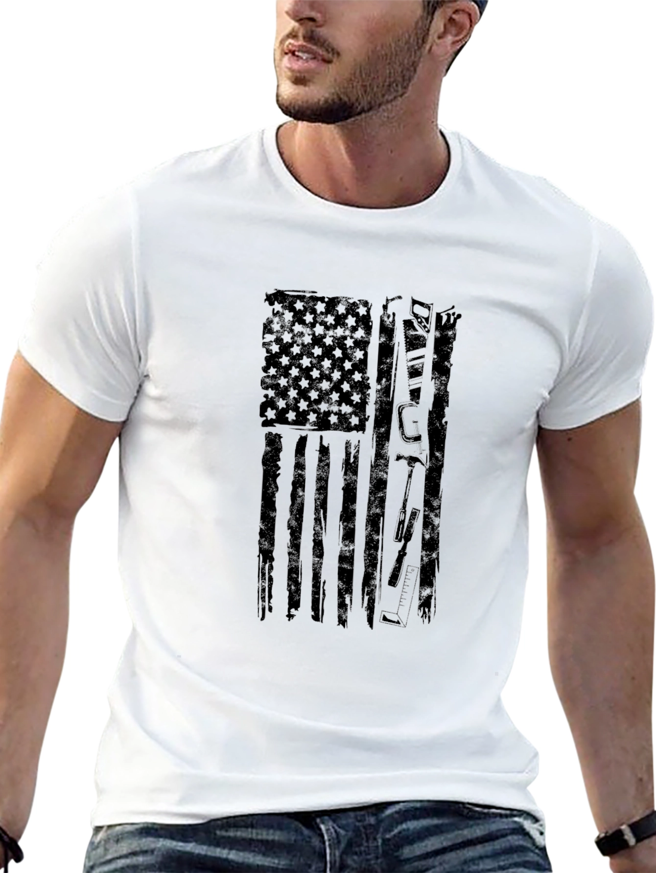 American Flag Lineman T-Shirt