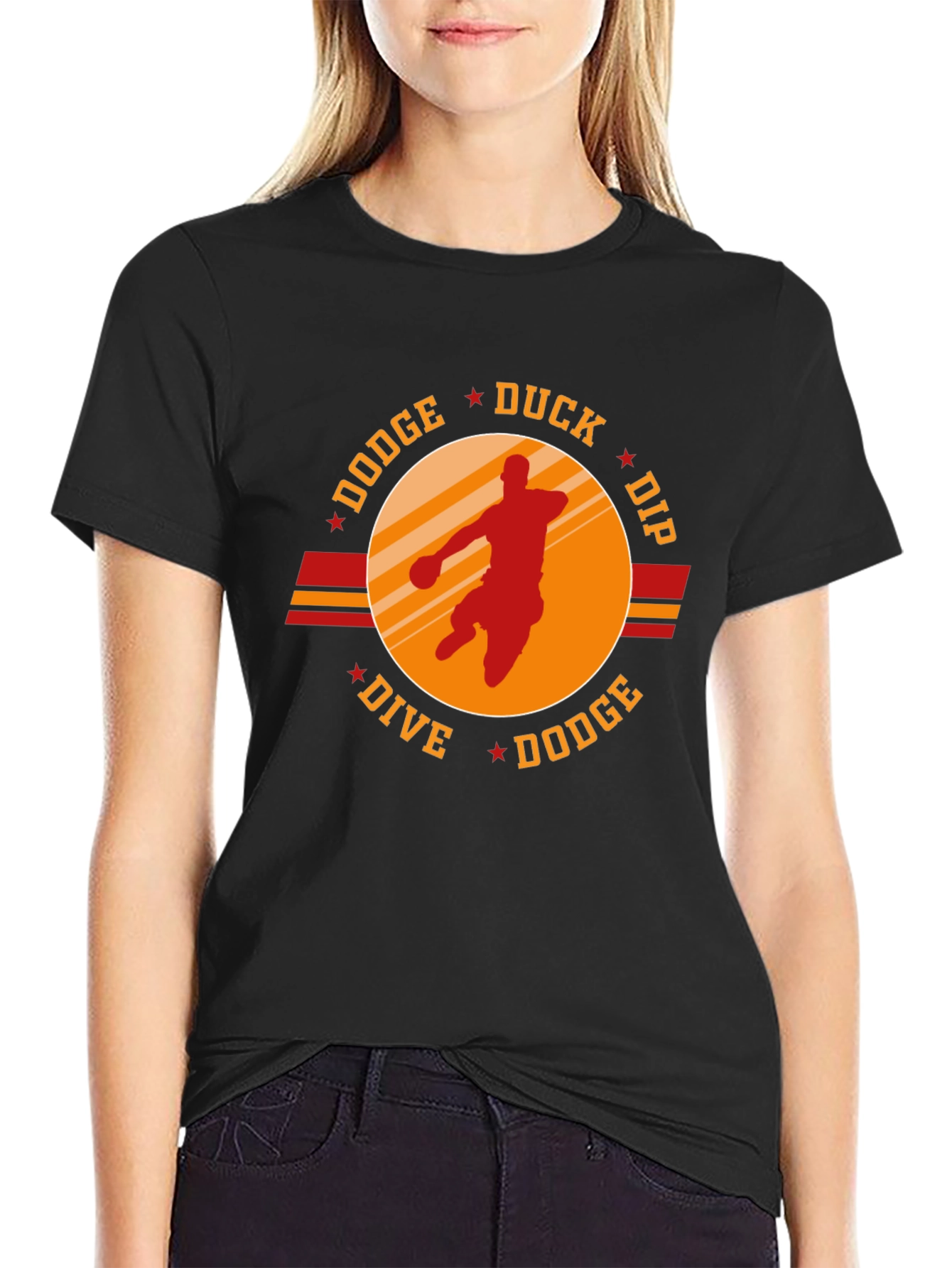 Dodgeball T-Shirt - Dodge Duck Dip Dive Dodge