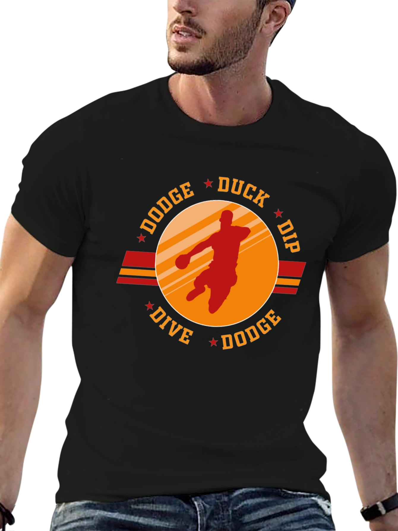 Dodgeball T-Shirt - Dodge Duck Dip Dive Dodge