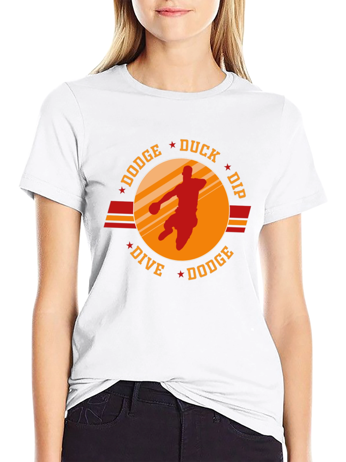 Dodgeball T-Shirt - Dodge Duck Dip Dive Dodge