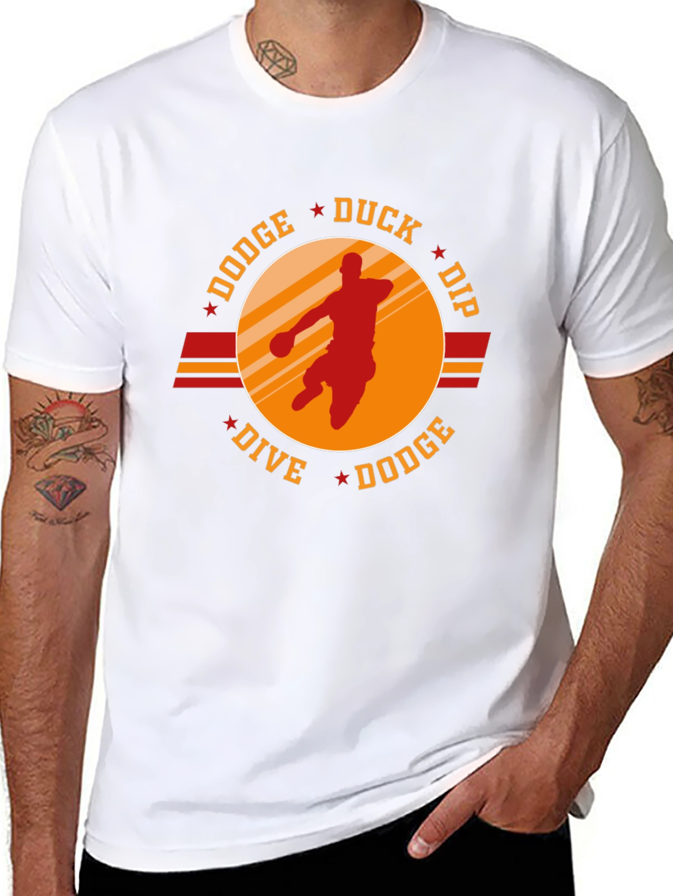 Dodgeball T-Shirt - Dodge Duck Dip Dive Dodge