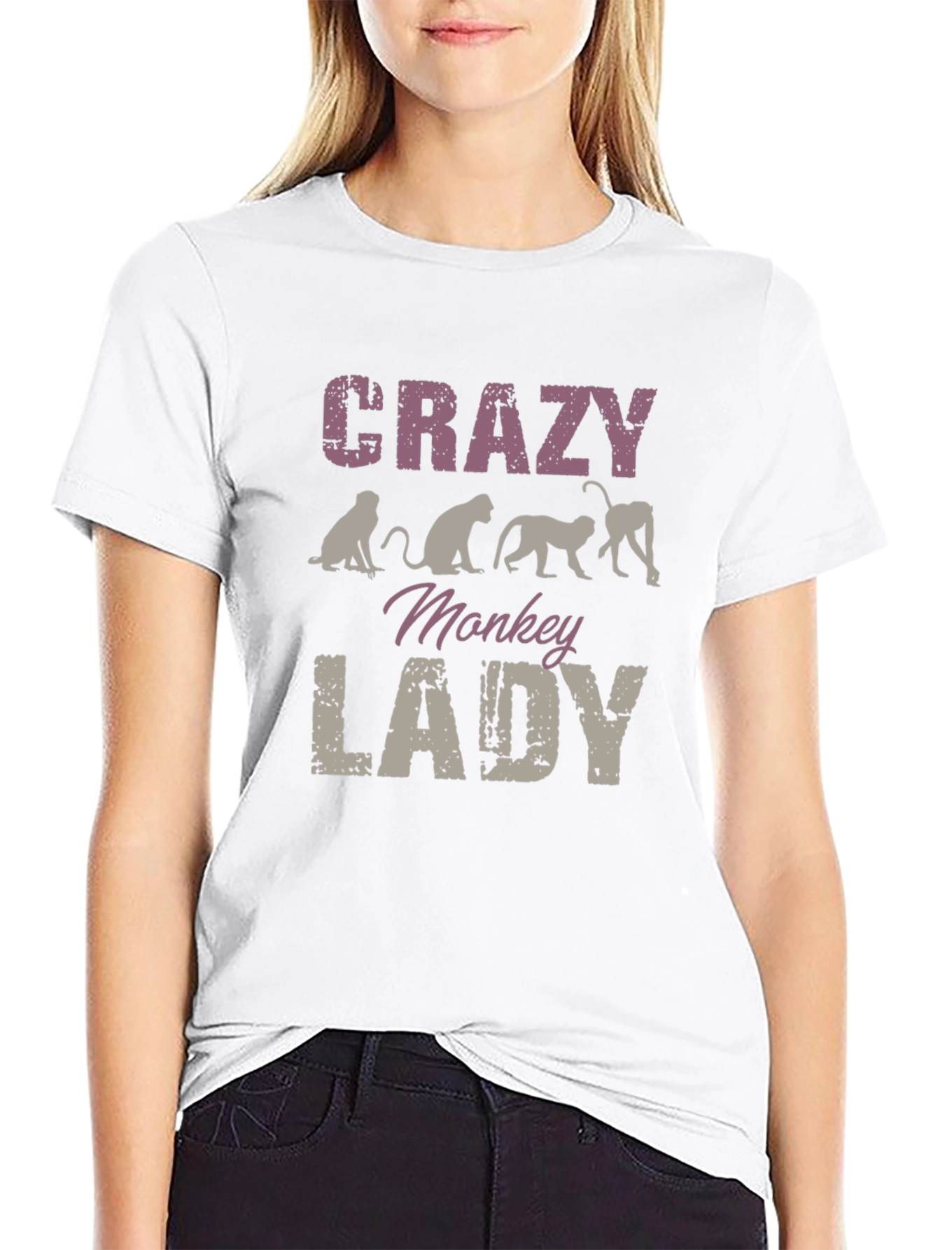 Crazy Monkey Lady Graphic Tee
