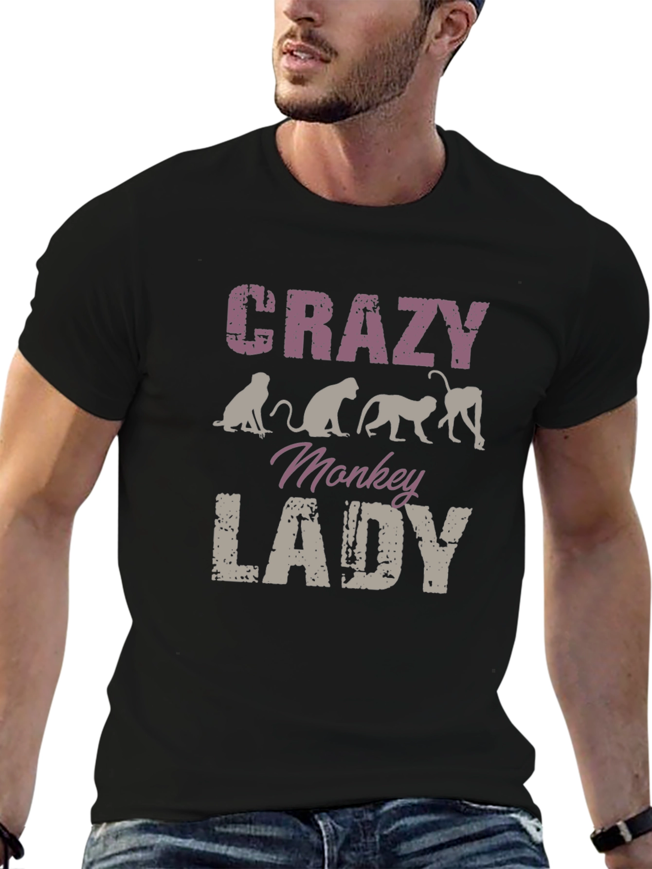 Crazy Monkey Lady Graphic Tee