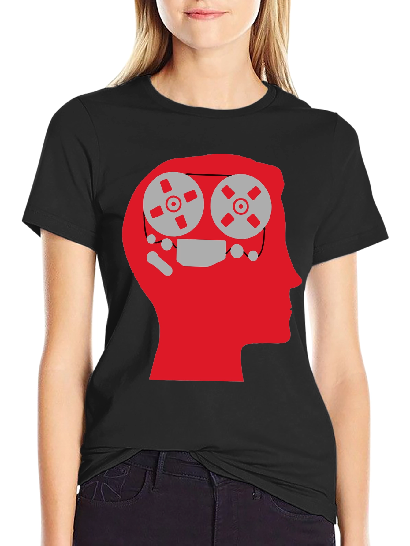 Mind Reels Graphic Tee - Black Cotton T-Shirt