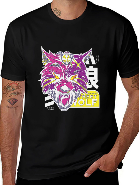 Street Wolf Graphic T-Shirt - Urban Style