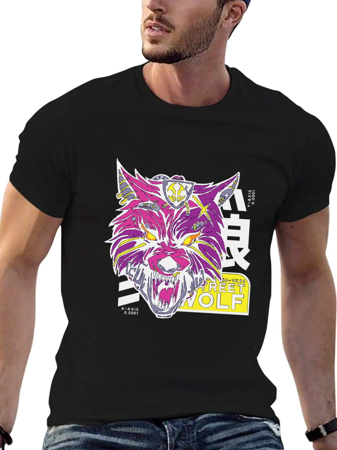 Street Wolf Graphic T-Shirt - Urban Style