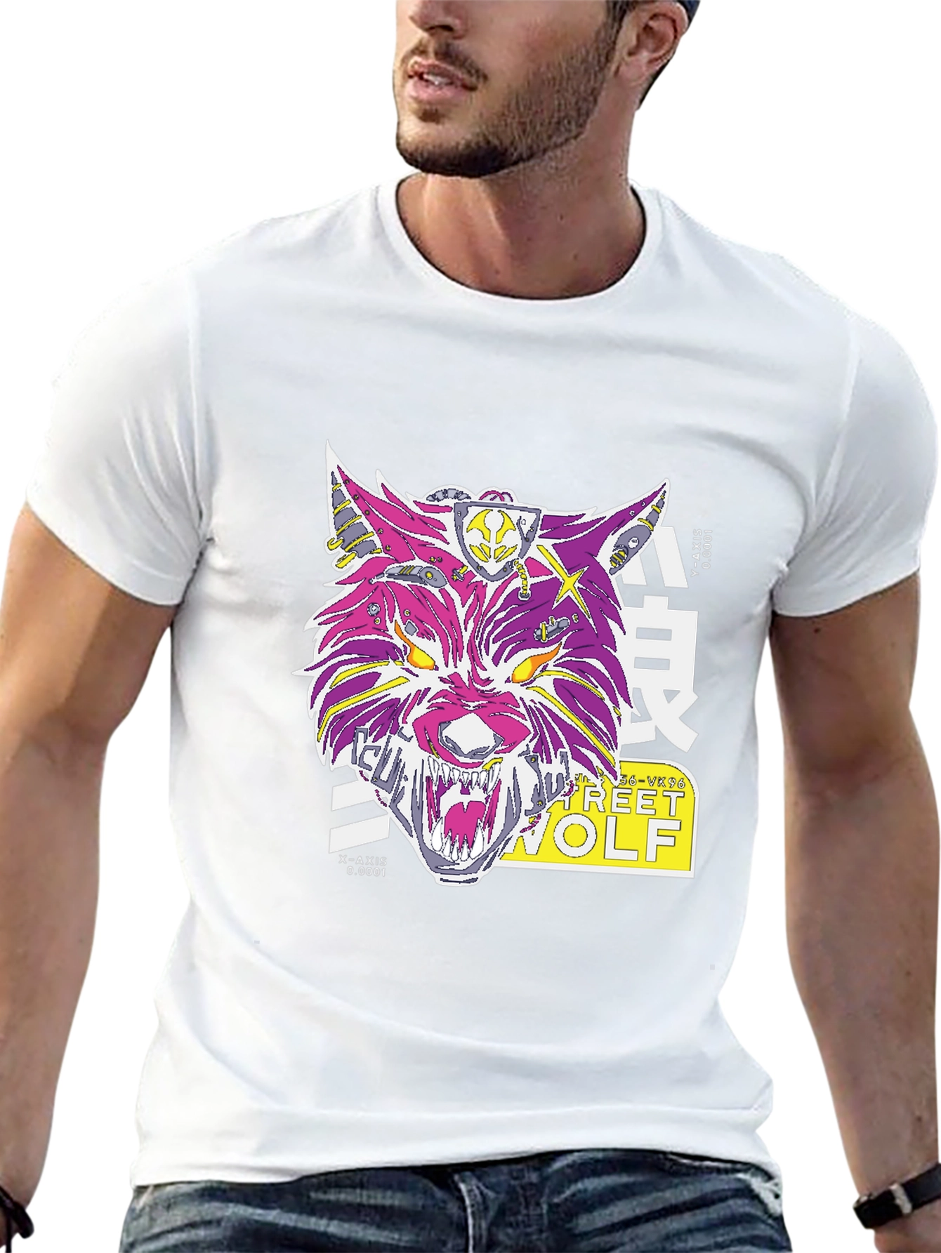 Street Wolf Graphic T-Shirt - Urban Style