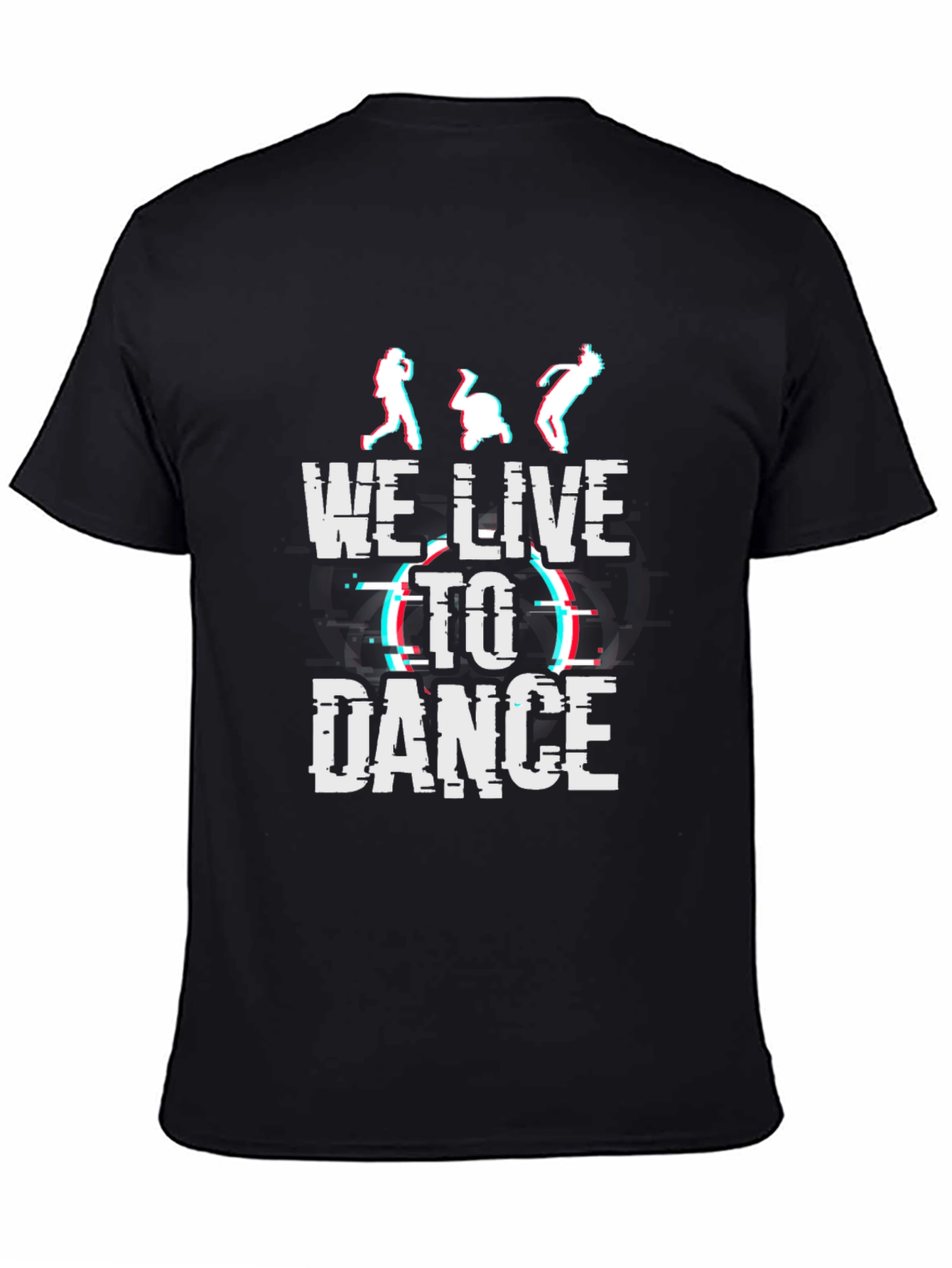 We Live To Dance Graphic Tee - Black