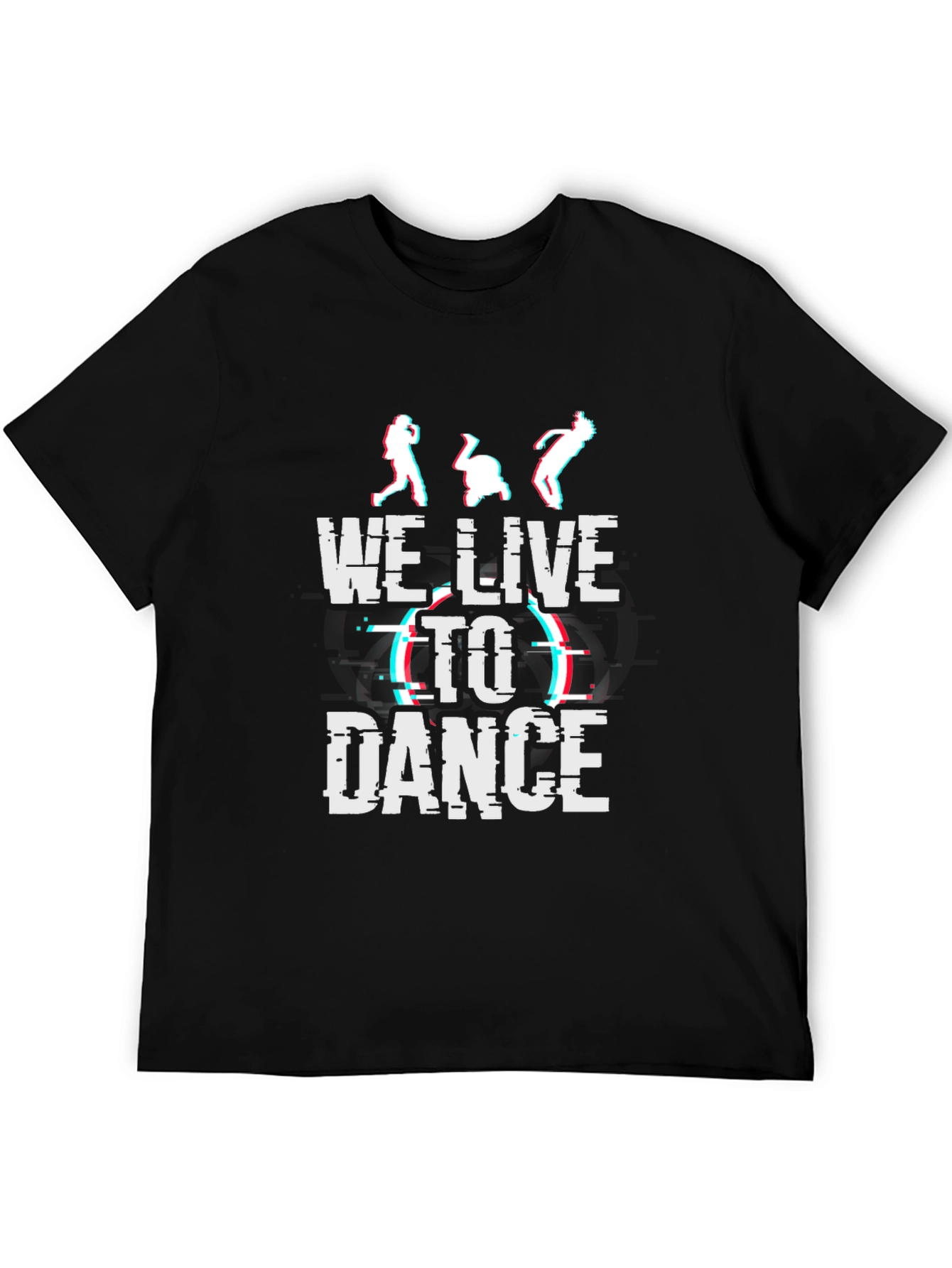 We Live To Dance Graphic Tee - Black