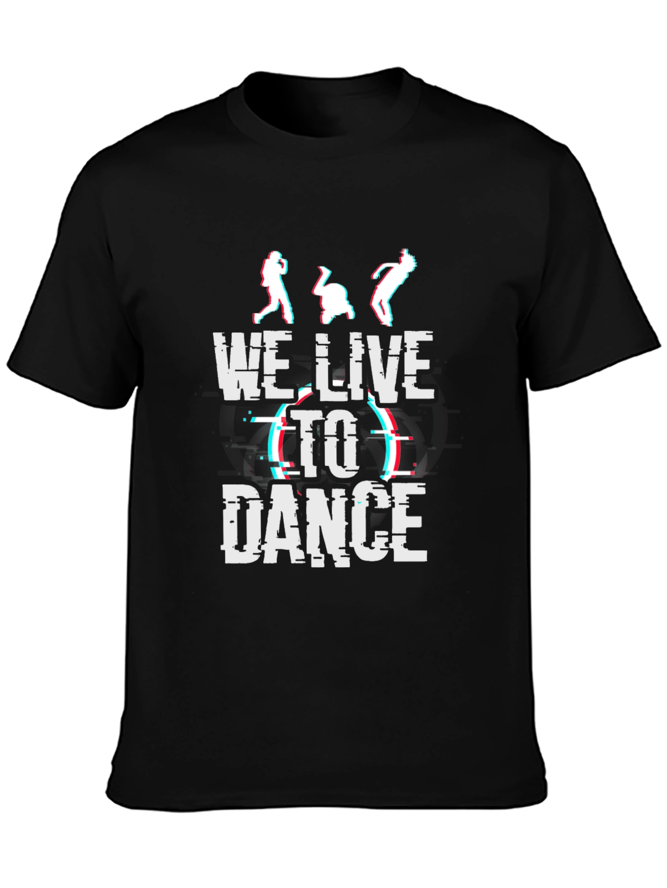 We Live To Dance Graphic Tee - Black