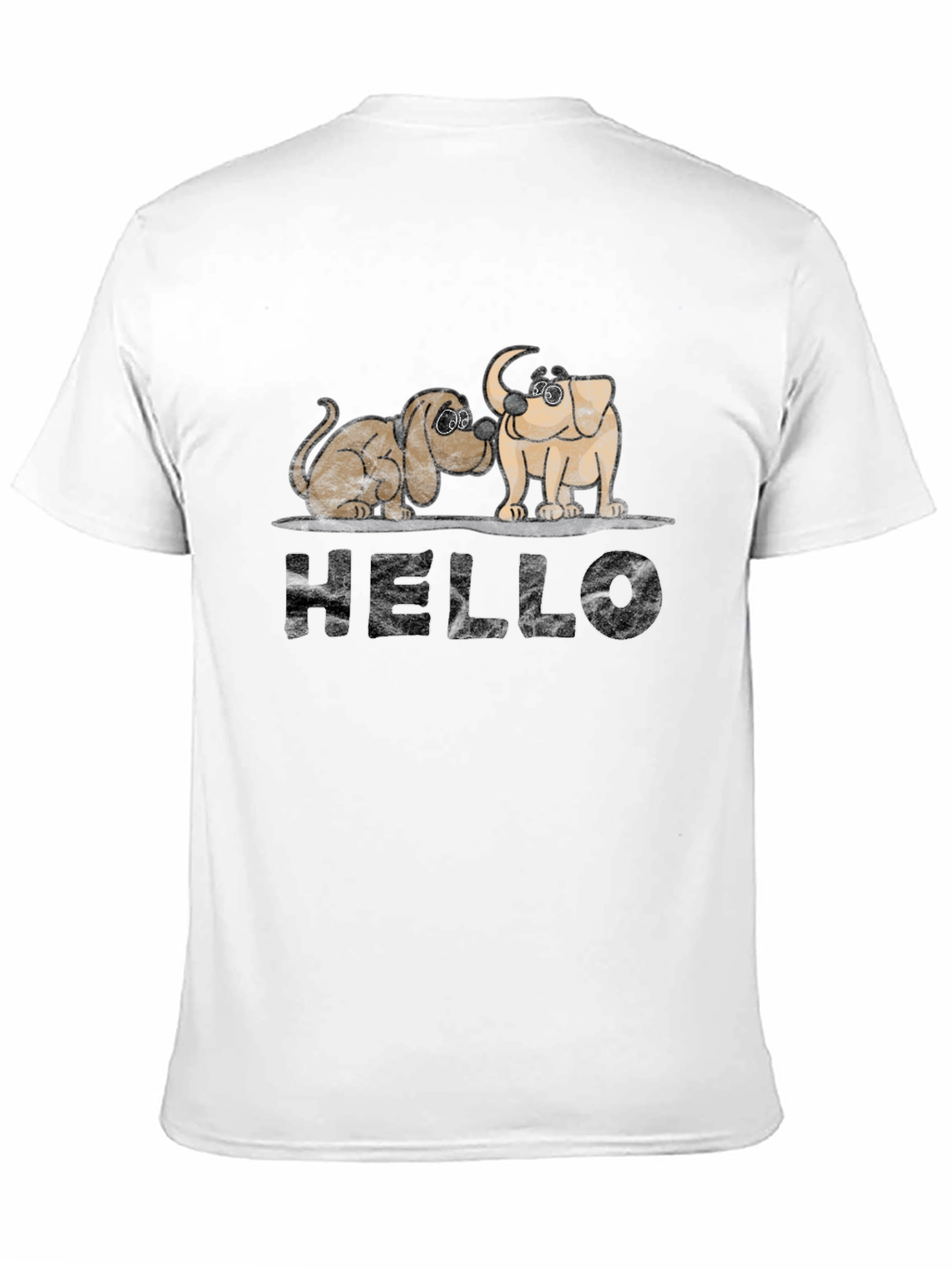 Hello Dogs Black Graphic Tee