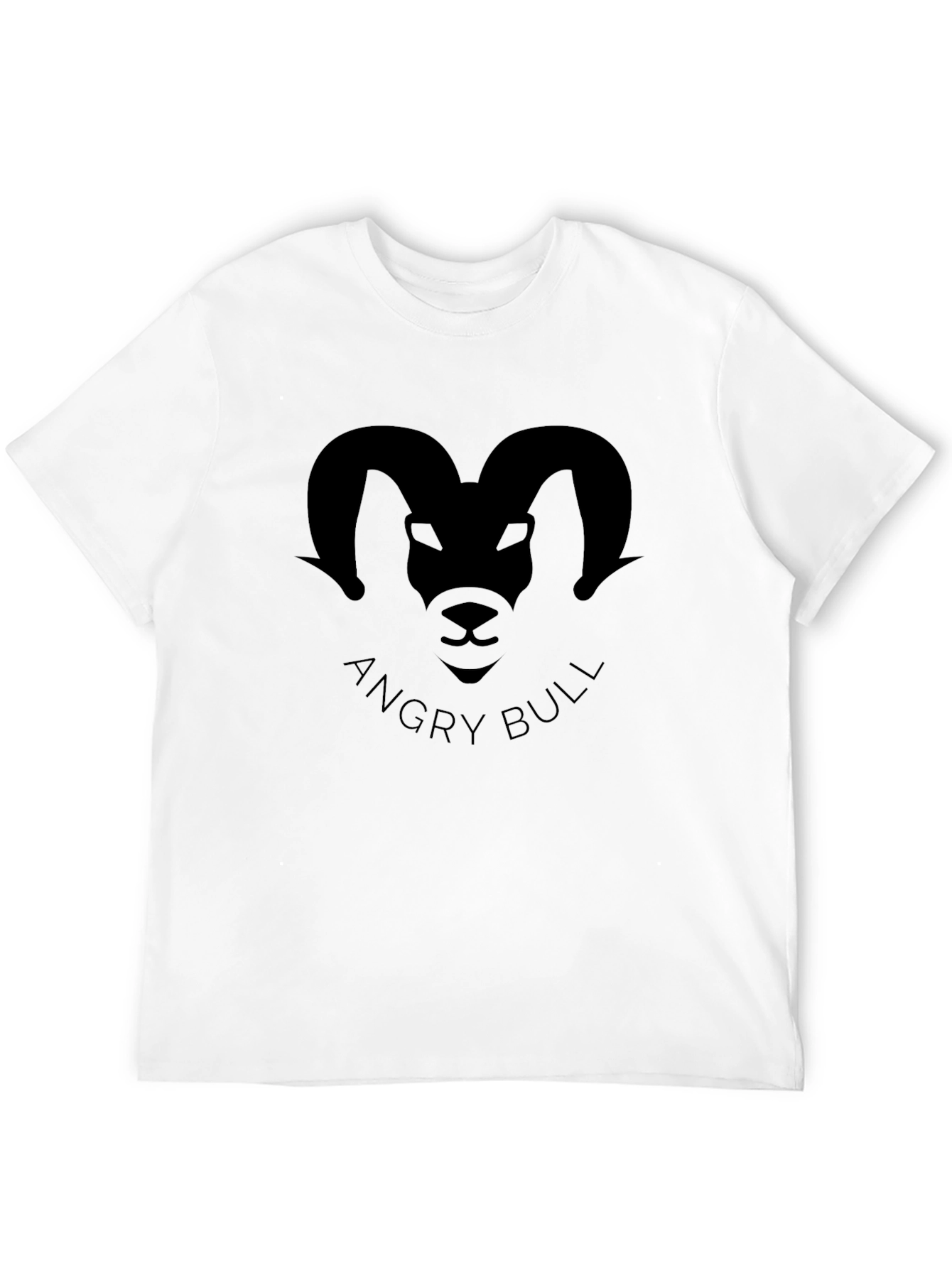 Angry Bull Graphic Tee - Black Cotton Blend