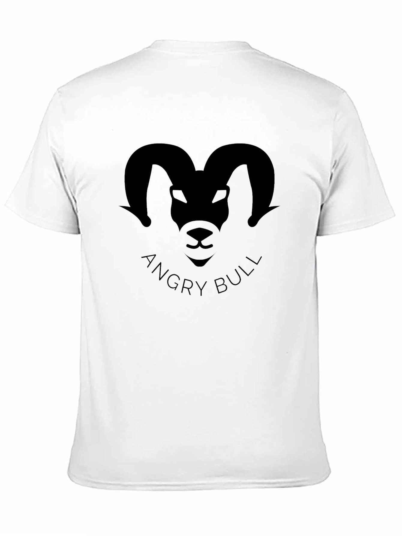 Angry Bull Graphic Tee - Black Cotton Blend