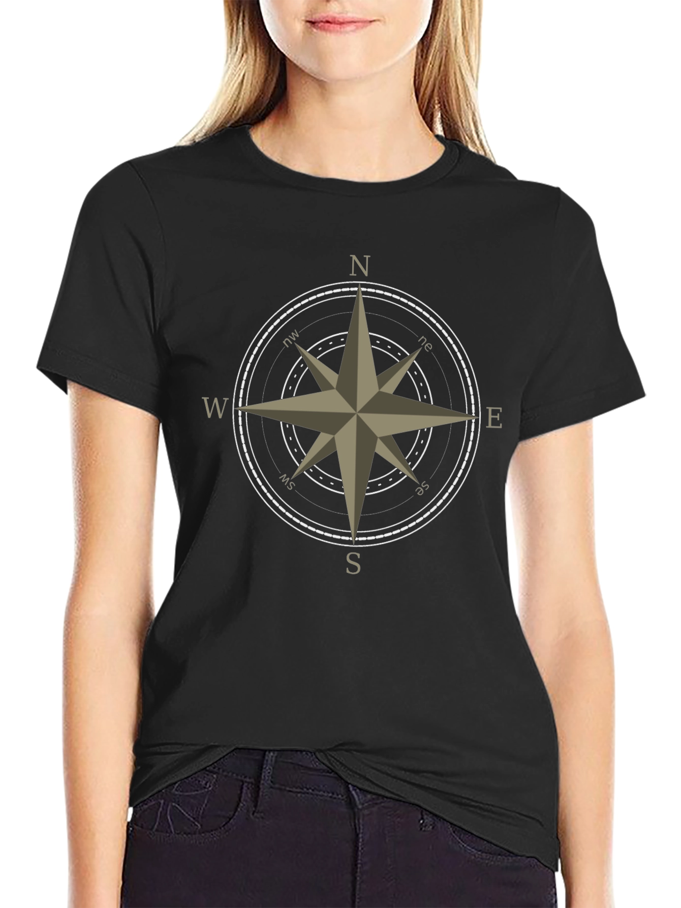 Compass Rose Graphic Tee - Classic Nautical Style