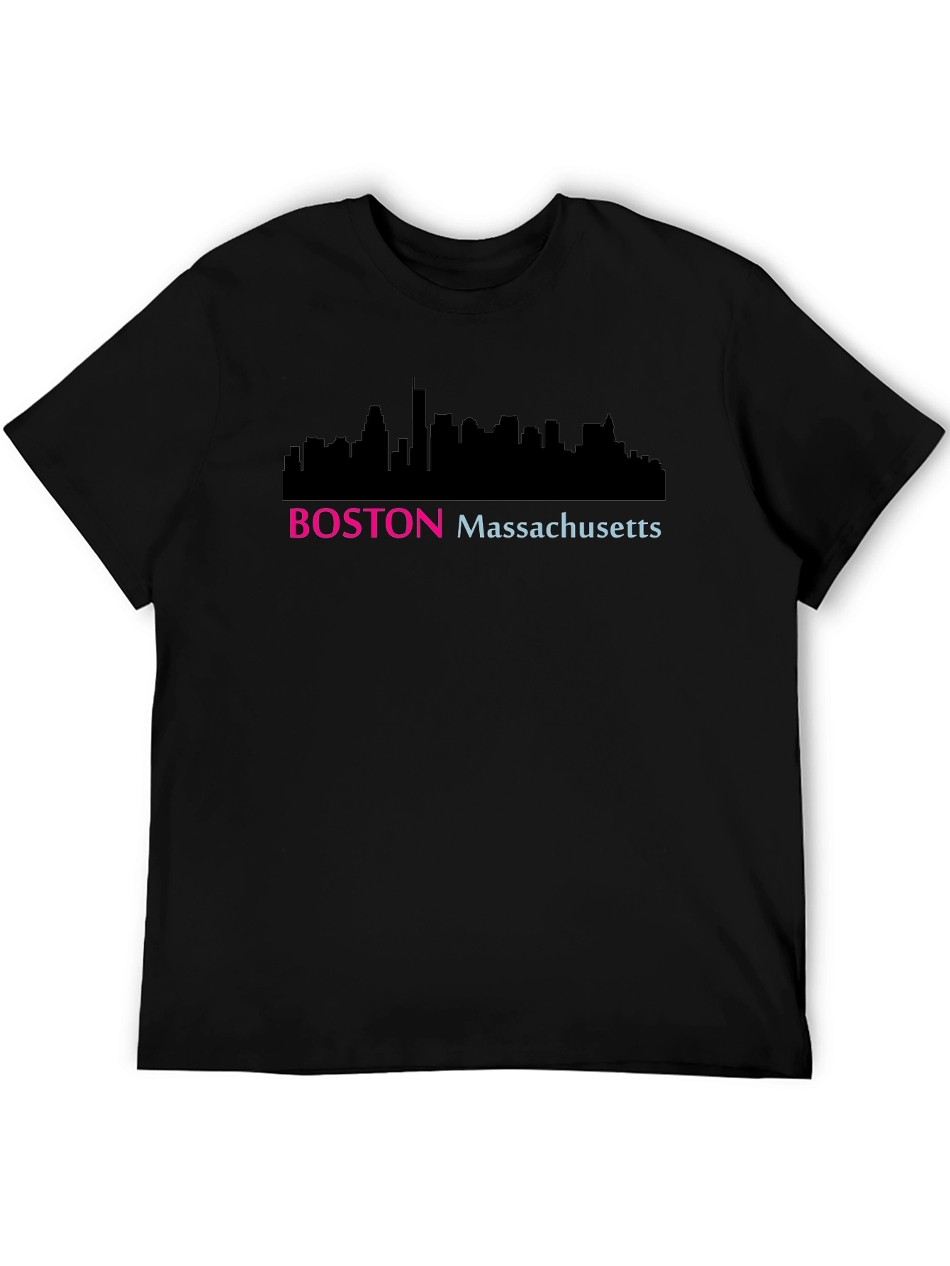Boston Skyline T-Shirt - Massachusetts Cityscape Tee