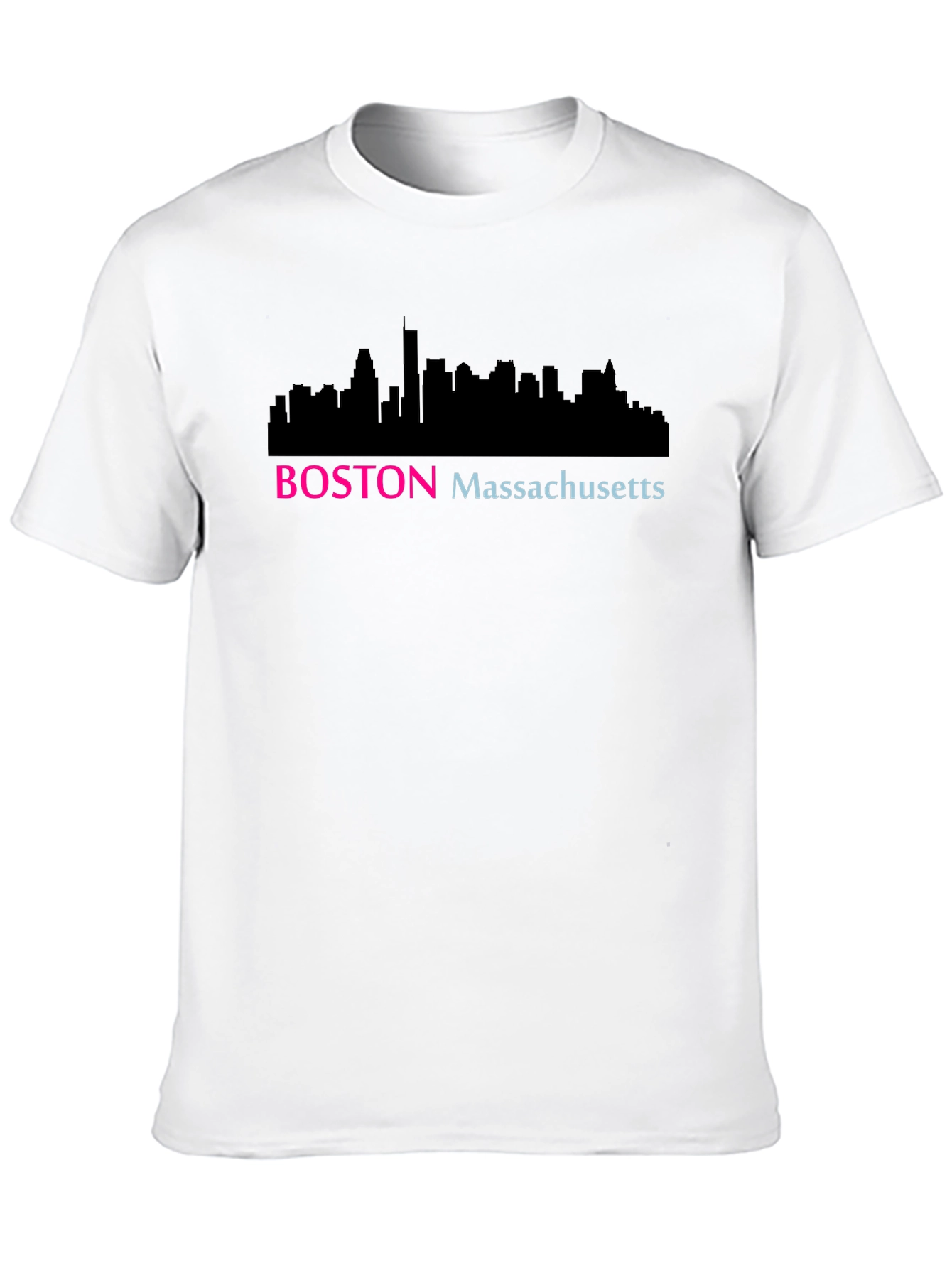 Boston Skyline T-Shirt - Massachusetts Cityscape Tee