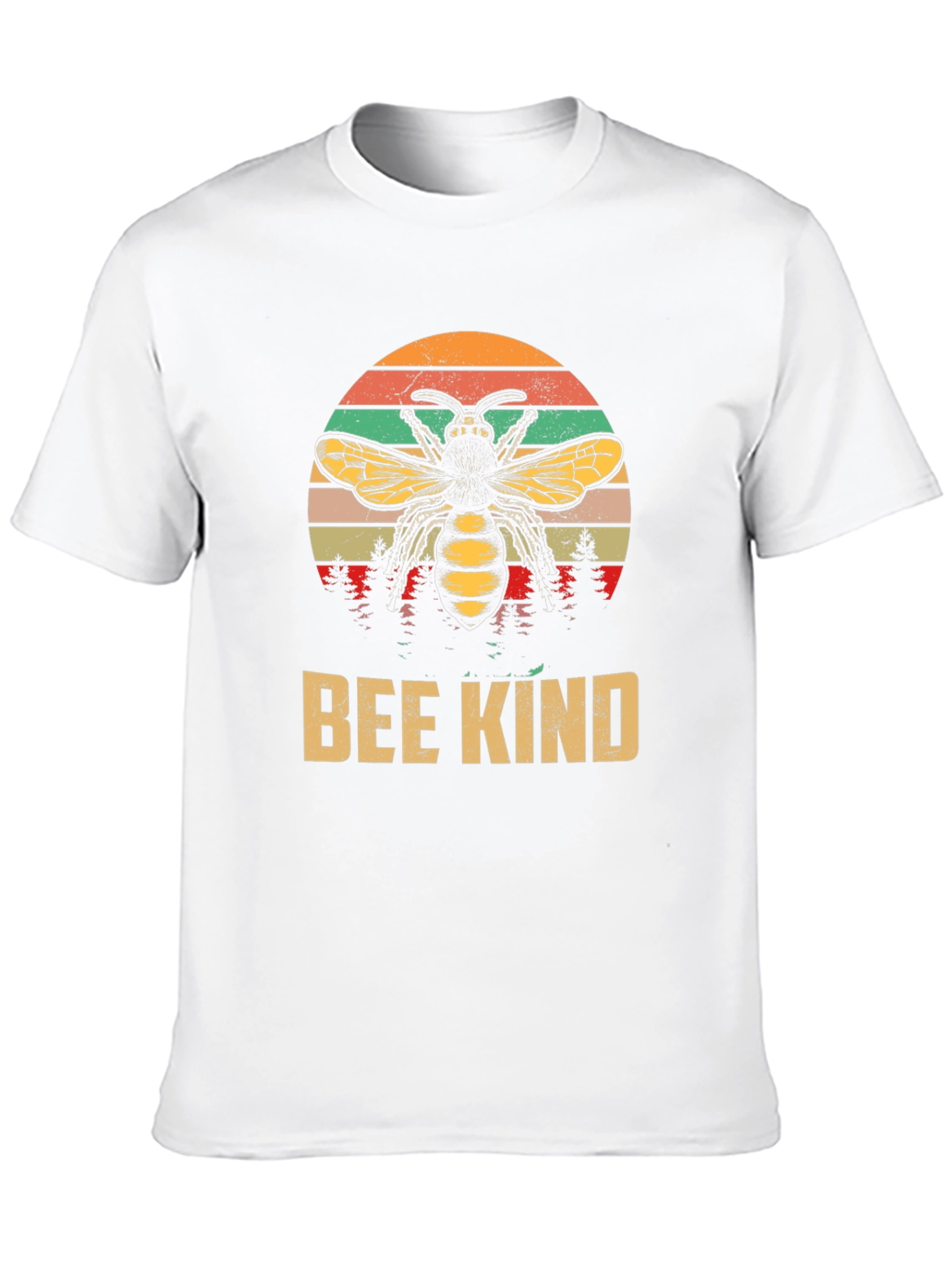 Bee Kind Graphic Tee - Retro Sunset Design
