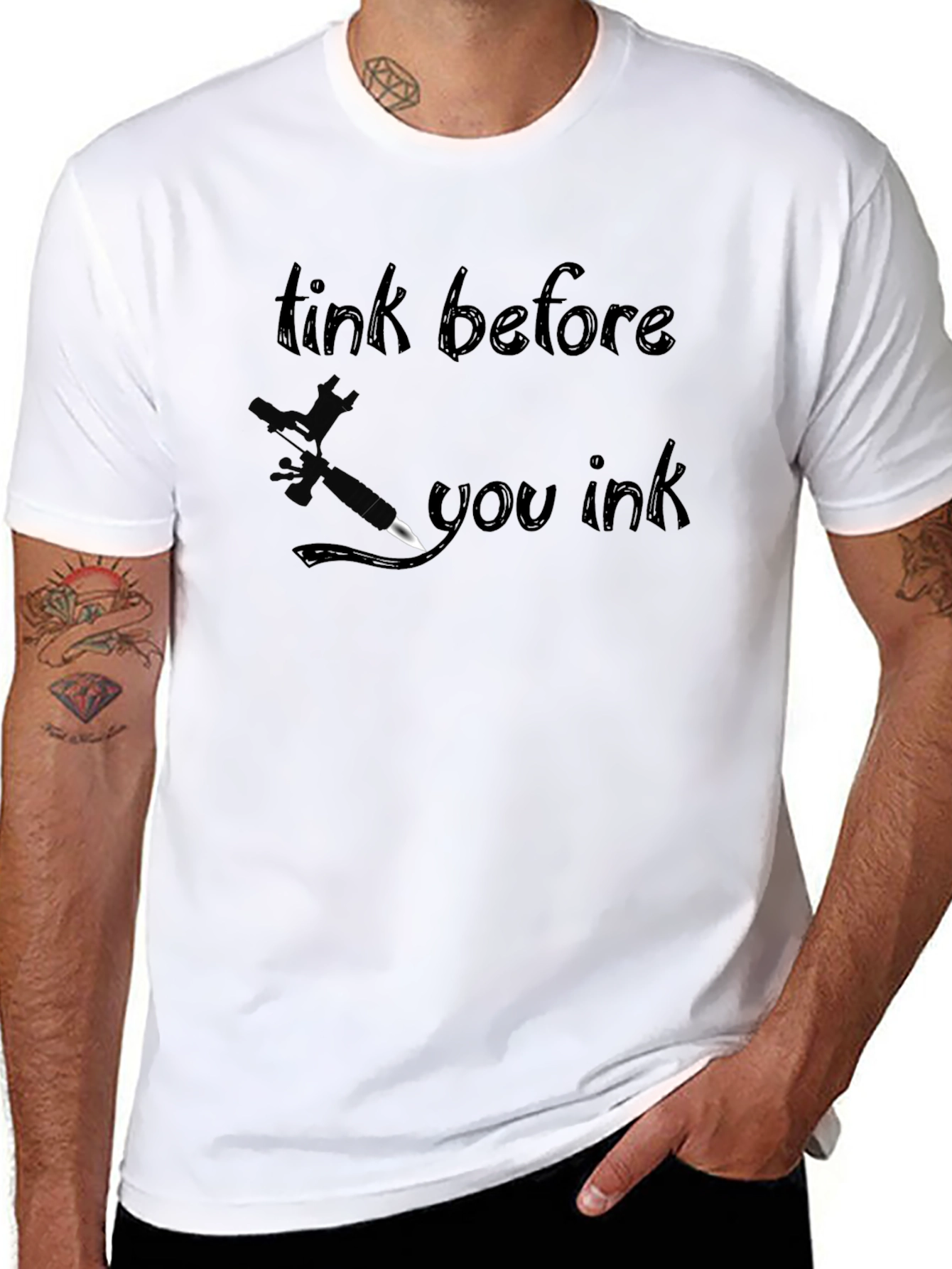 Think Before You Ink Tattoo Graphic T-Shirt