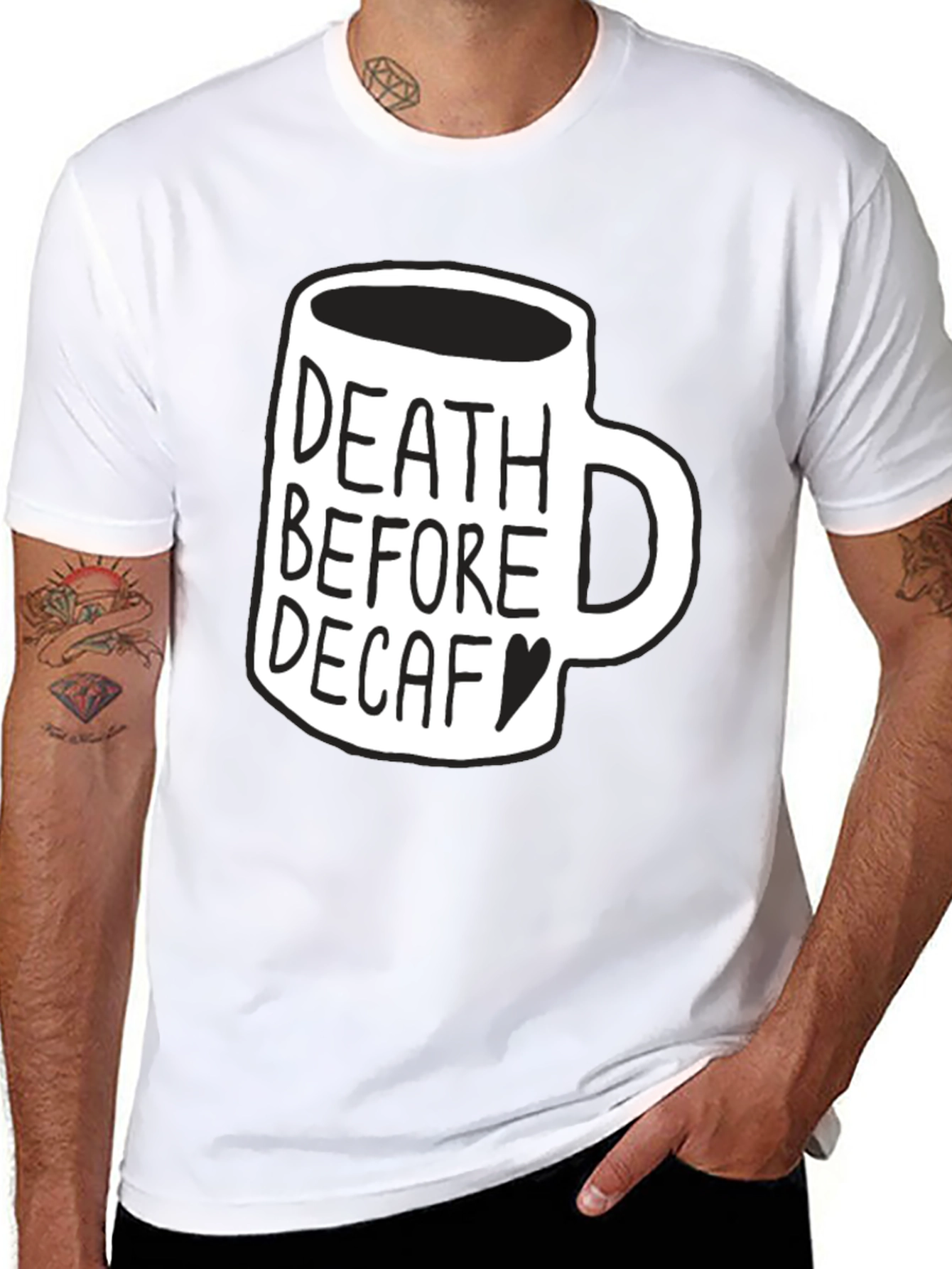 Death Before Decaf Graphic Tee