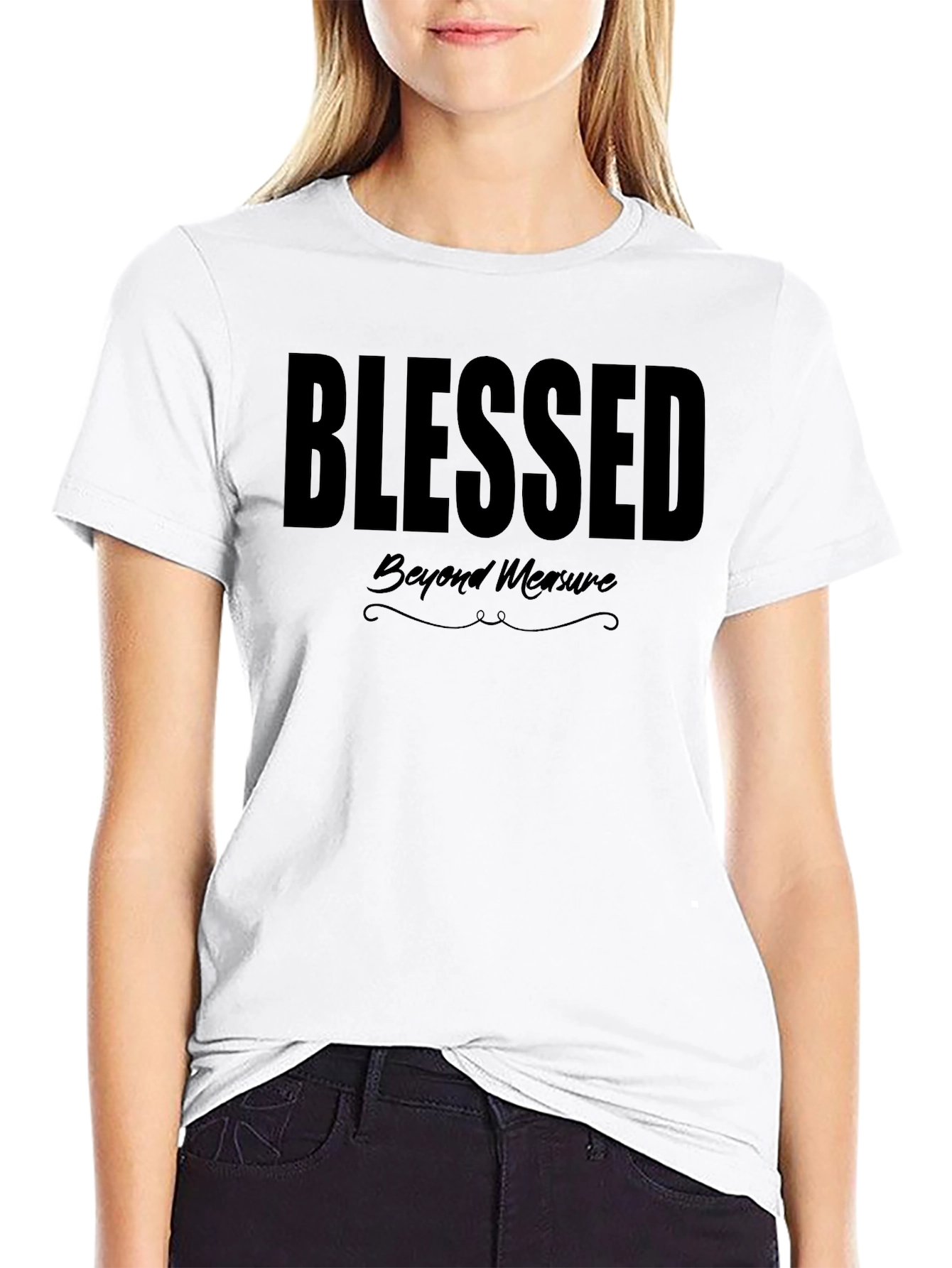 Blessed Beyond Measure Black Graphic Tee