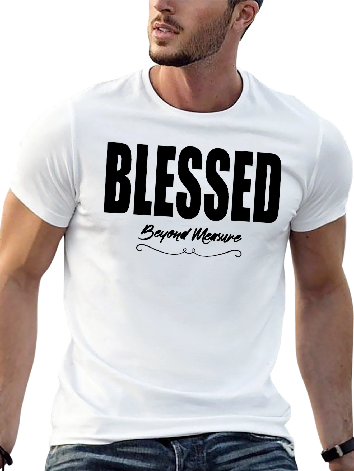 Blessed Beyond Measure Black Graphic Tee
