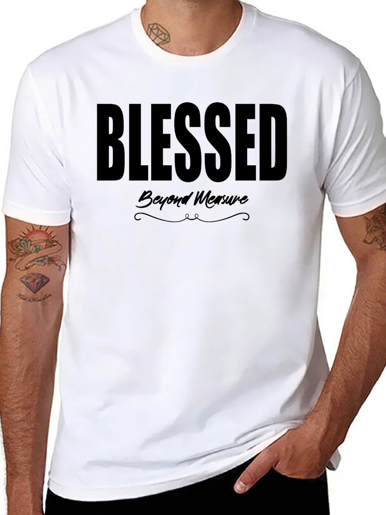 Blessed Beyond Measure Black Graphic Tee