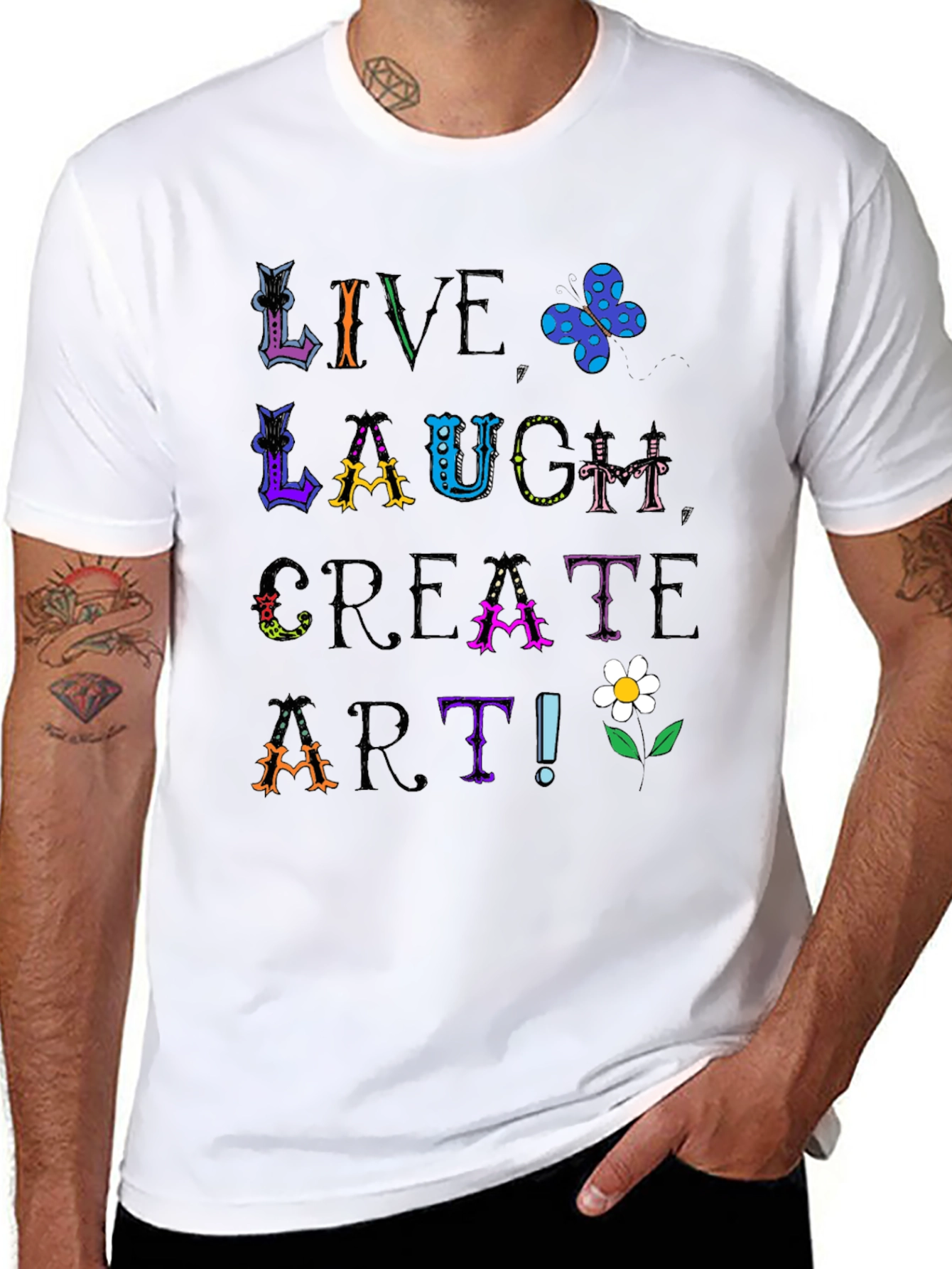 Live Laugh Create Art Graphic Tee