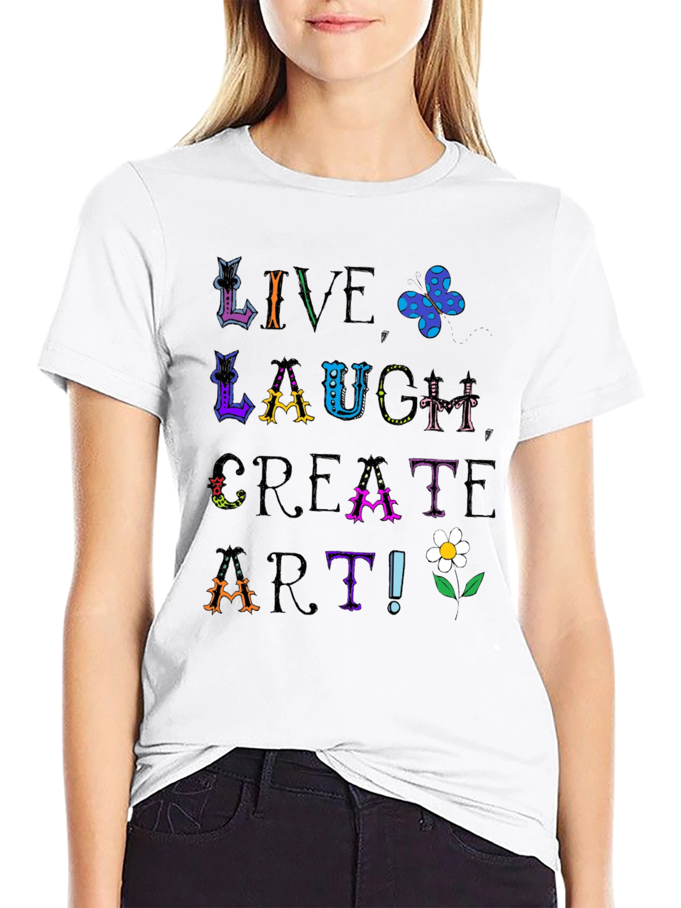 Live Laugh Create Art Graphic Tee