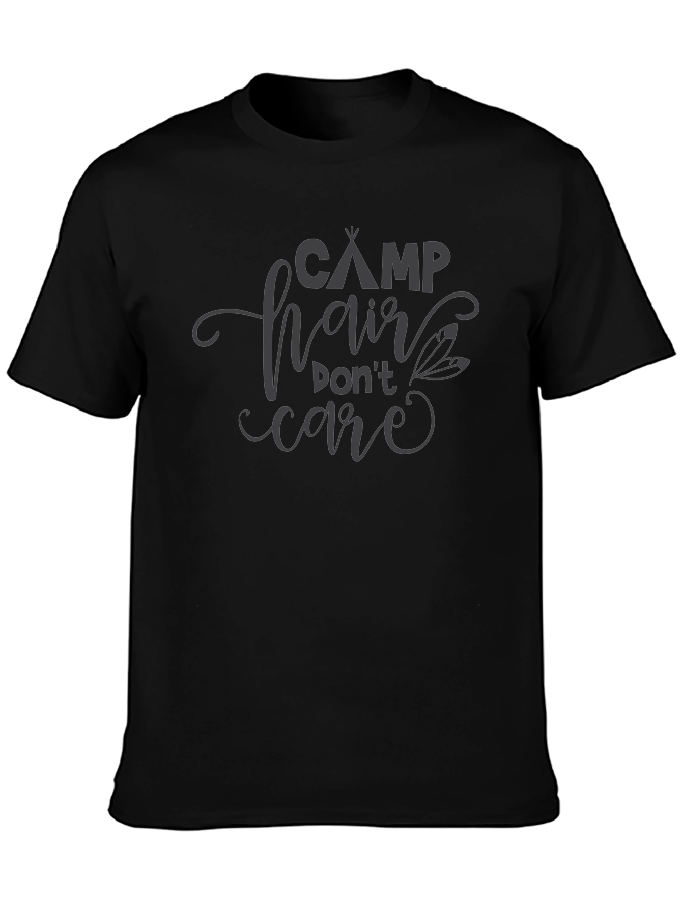 Camp Hair Dont Care Black T-Shirt