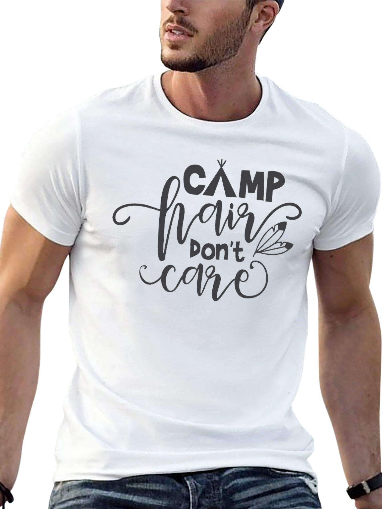 Camp Hair Dont Care Black T-Shirt