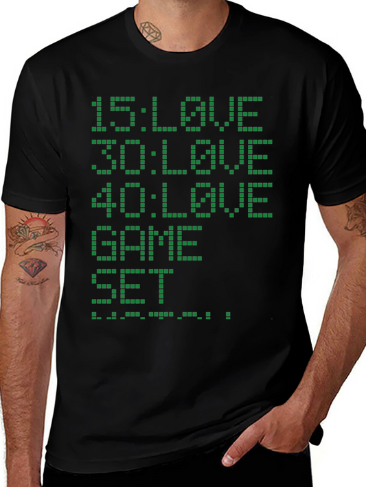 Retro Arcade Tennis Score T-Shirt - Gamer Style