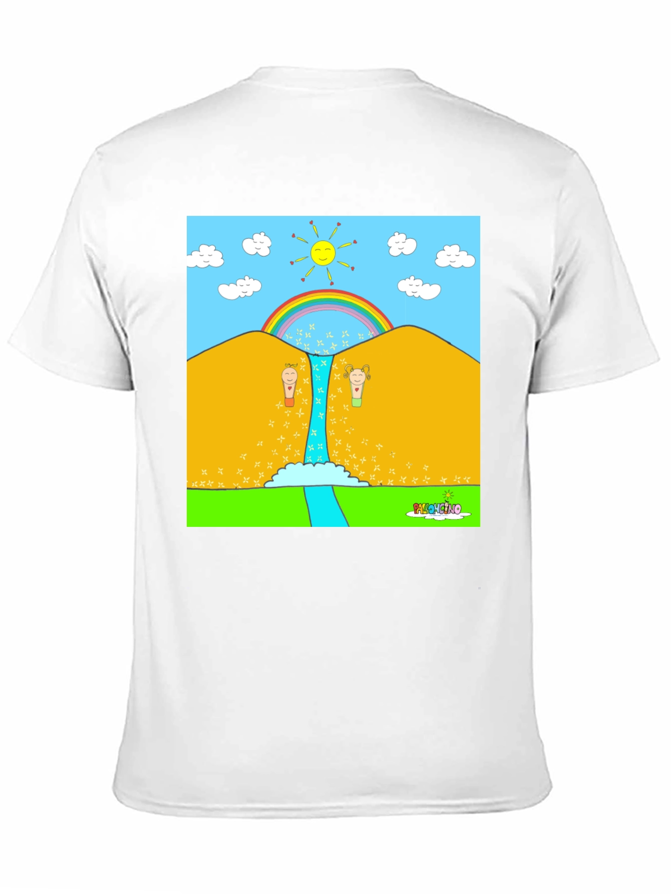 Cartoon Nature Graphic Tee - Black Unisex