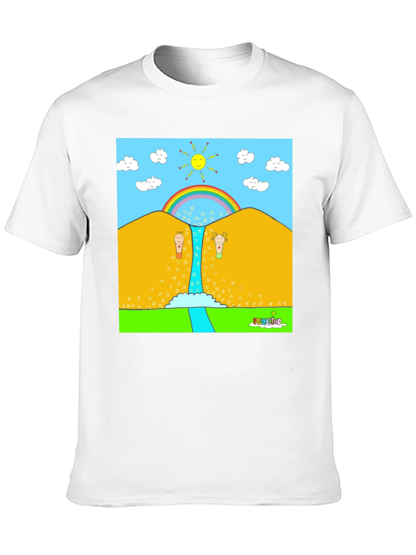 Cartoon Nature Graphic Tee - Black Unisex