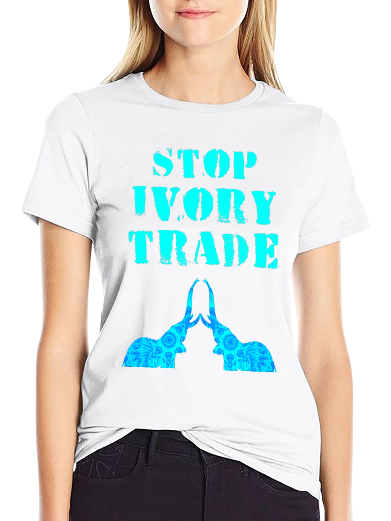 Stop Ivory Trade T-Shirt - Elephant Conservation Tee