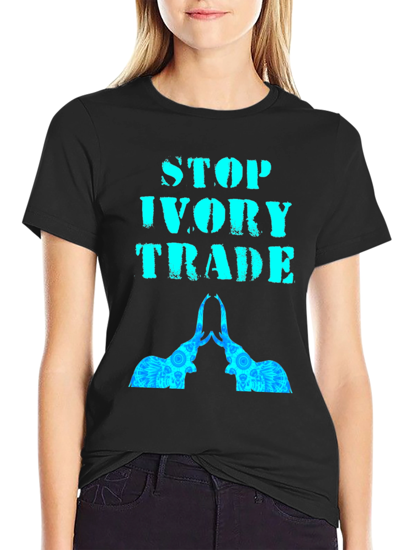 Stop Ivory Trade T-Shirt - Elephant Conservation Tee
