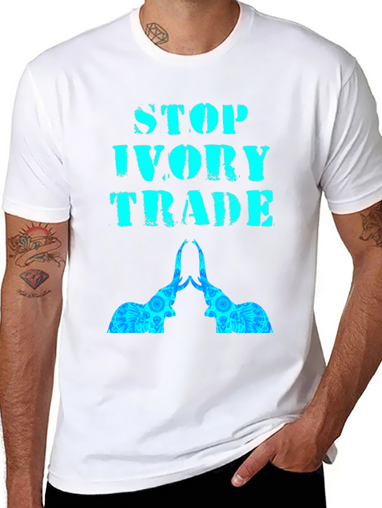 Stop Ivory Trade T-Shirt - Elephant Conservation Tee