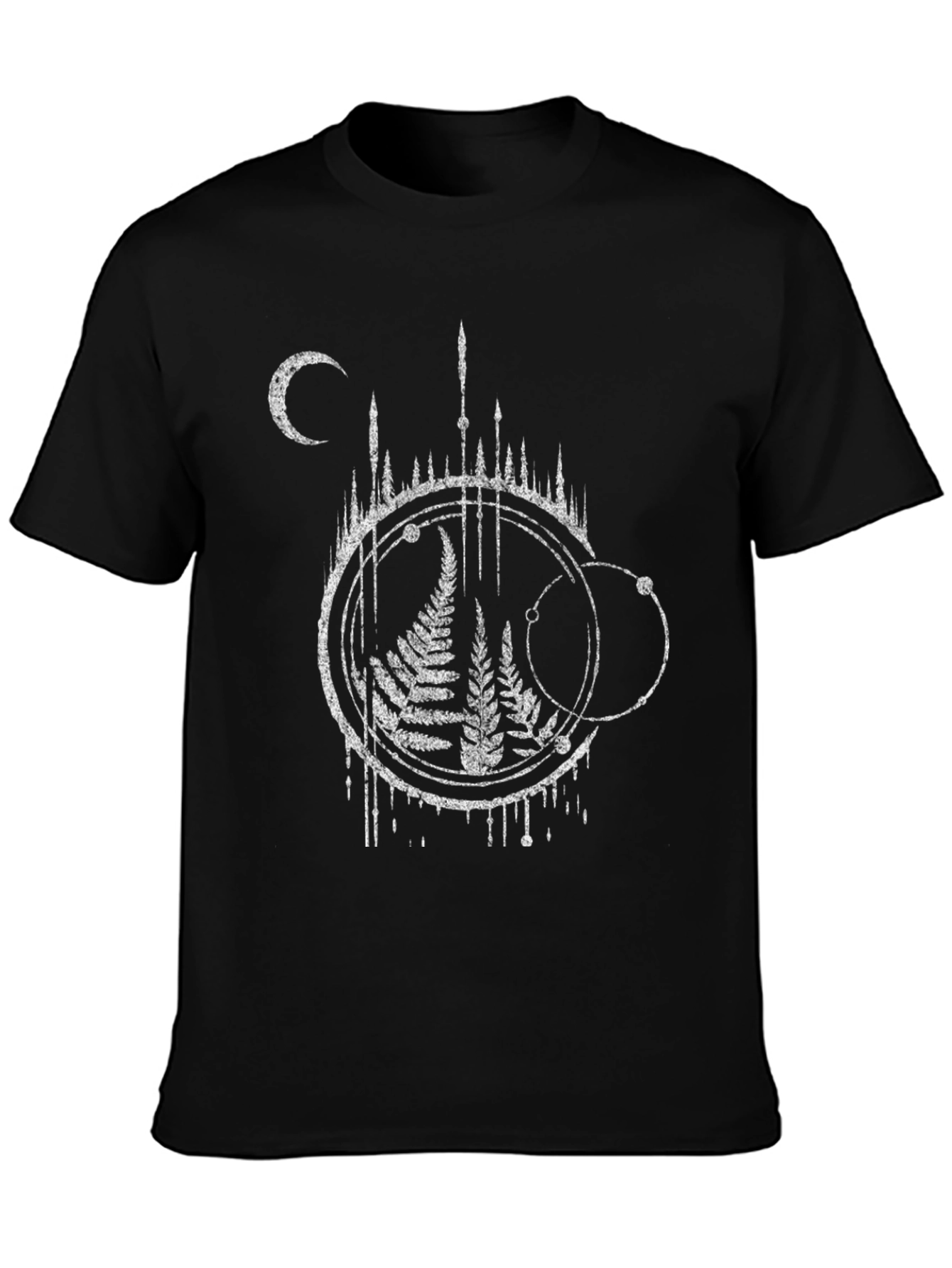 Fern & Moon Graphic Tee - Black Cotton Blend