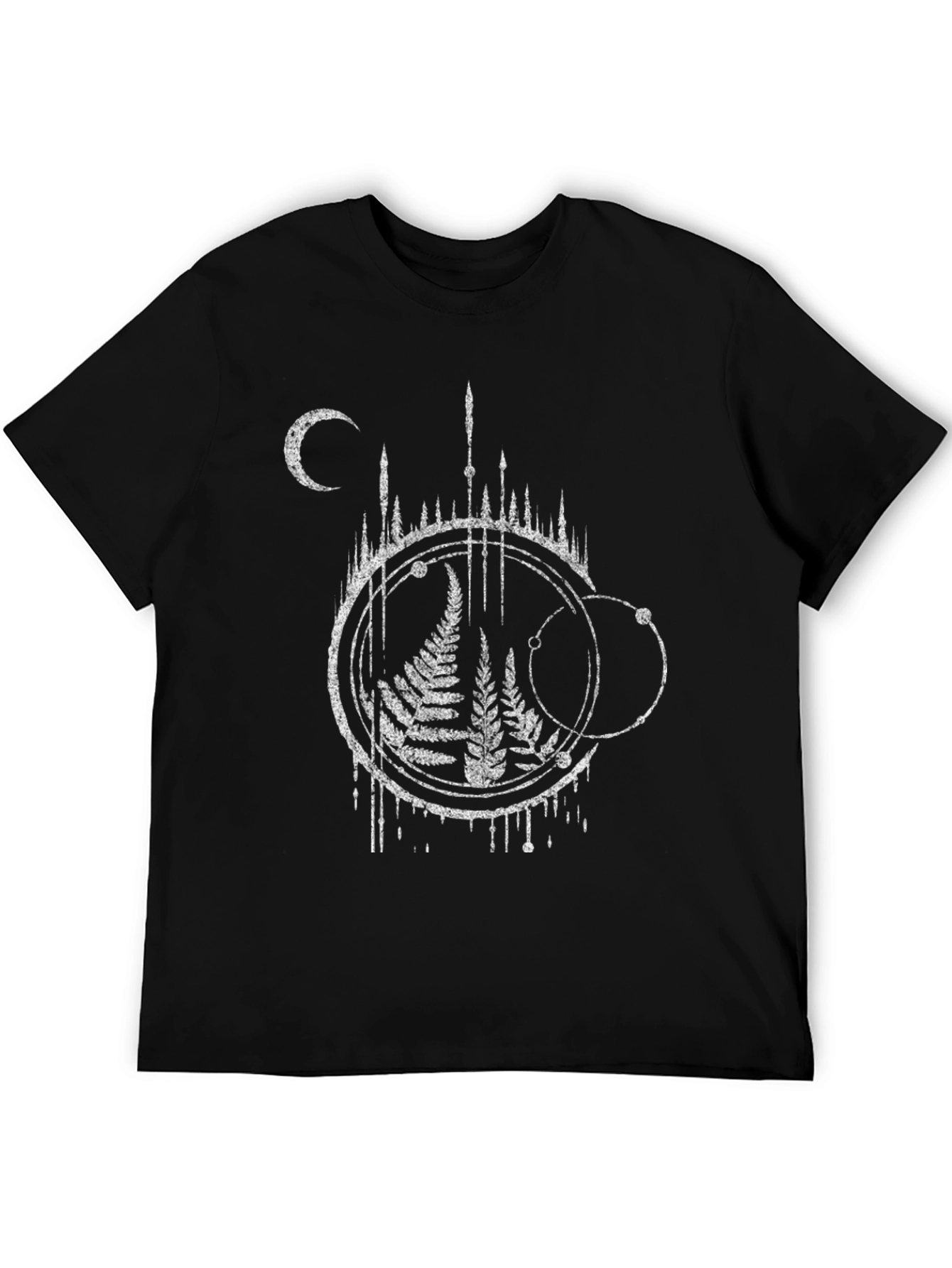 Fern & Moon Graphic Tee - Black Cotton Blend