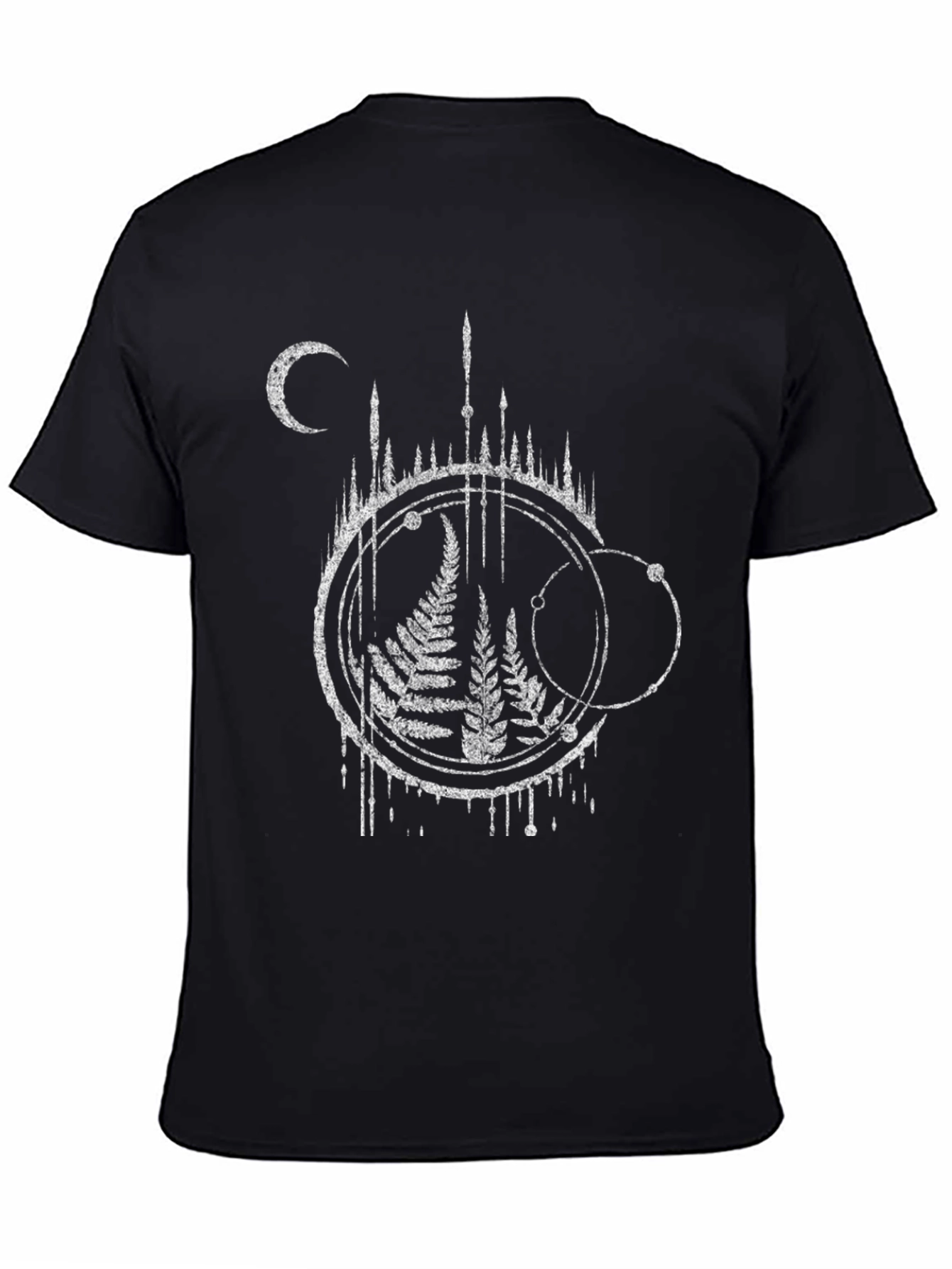 Fern & Moon Graphic Tee - Black Cotton Blend