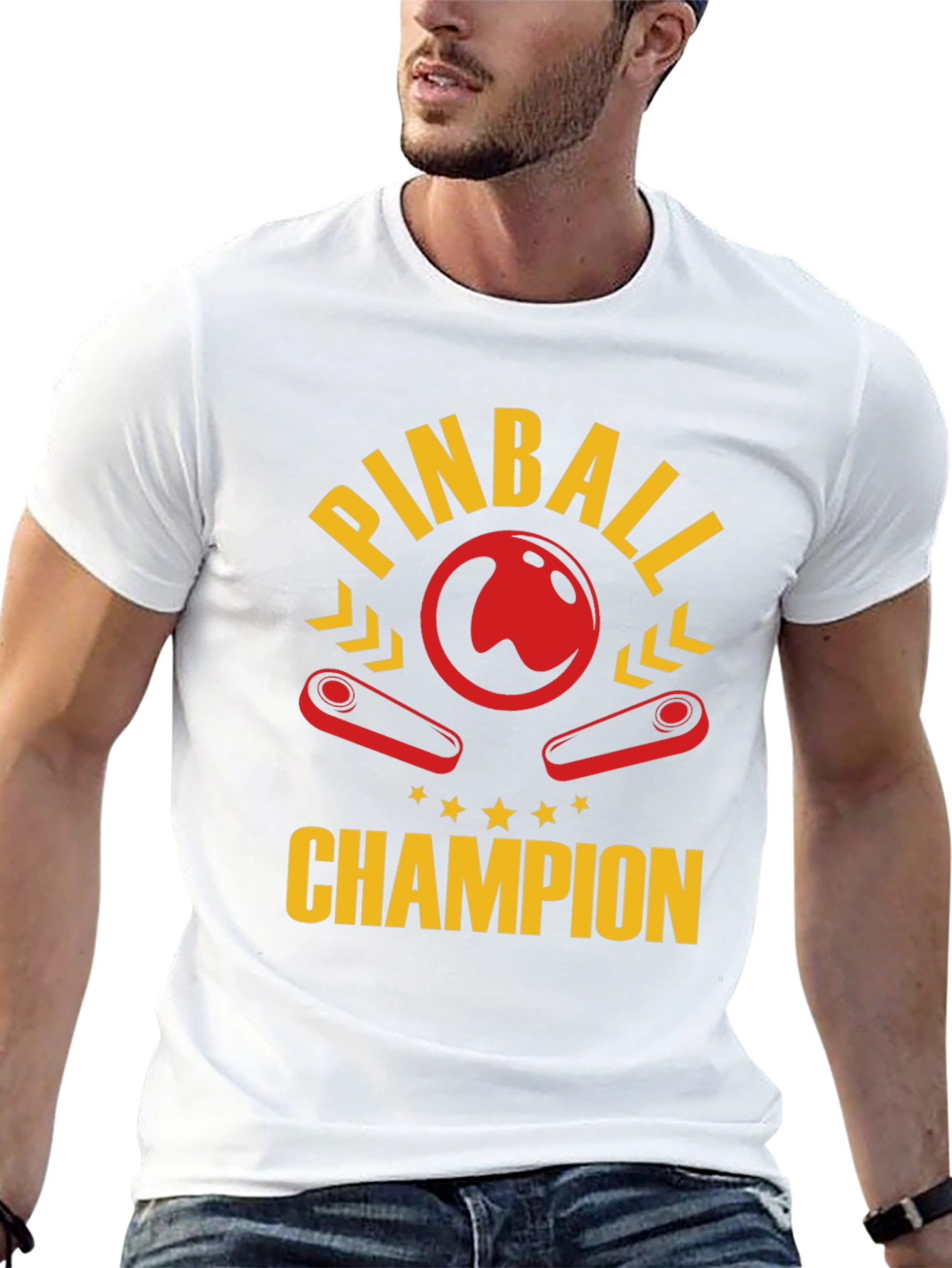 Pinball Champion Black Graphic T-Shirt