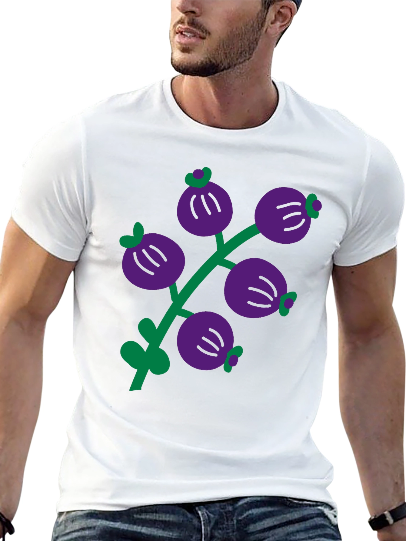 Berry Branch Graphic Black T-Shirt