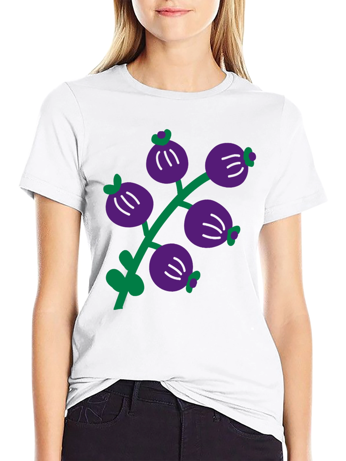 Berry Branch Graphic Black T-Shirt