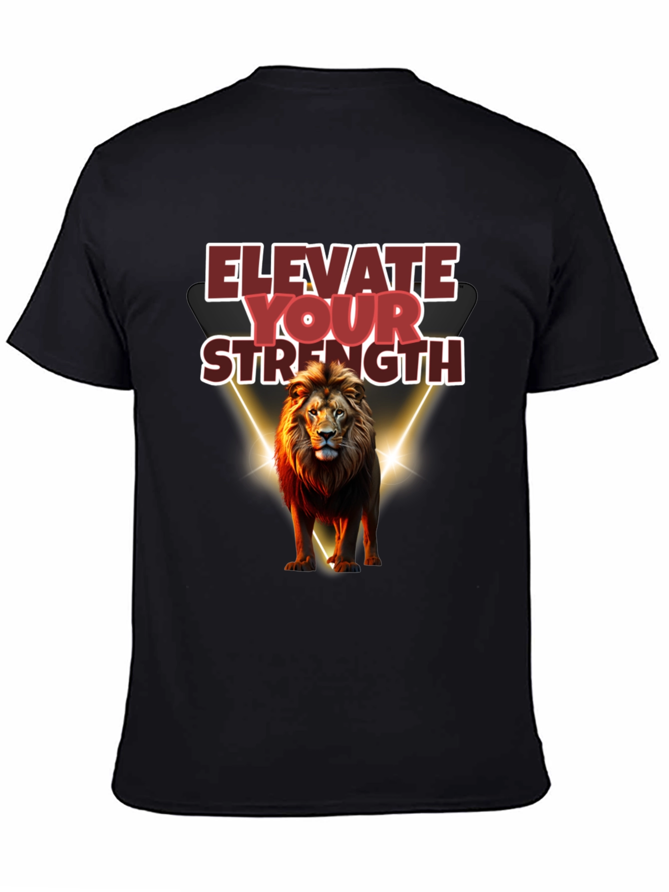 Elevate Your Strength Lion Graphic Tee