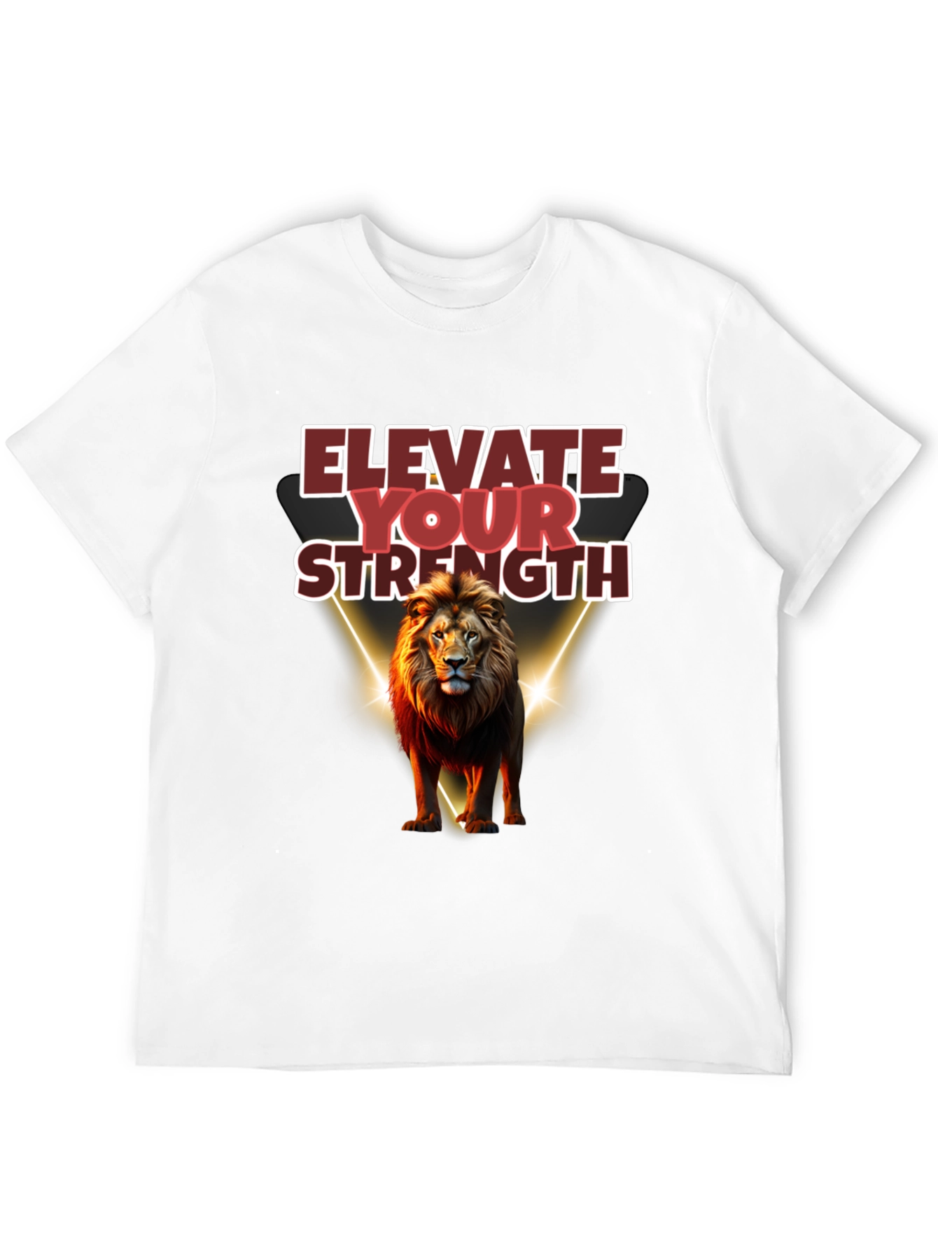 Elevate Your Strength Lion Graphic Tee